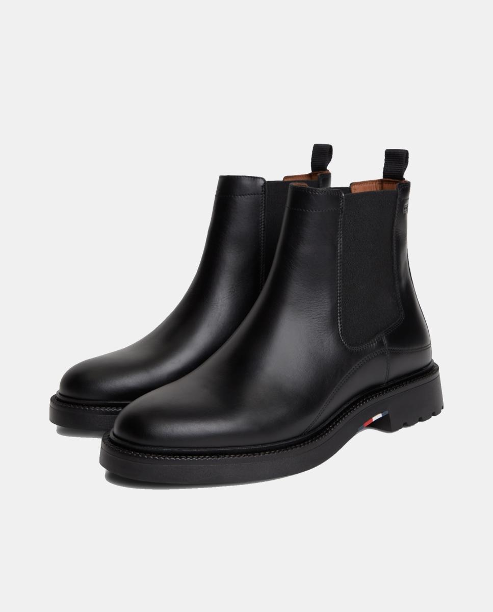 Botins em Pele - Preto Preto-6