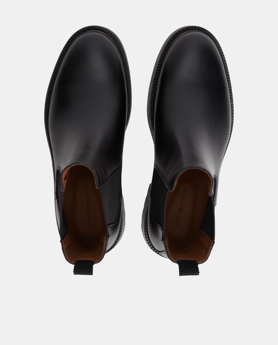 Botins em Pele - Preto Preto-7