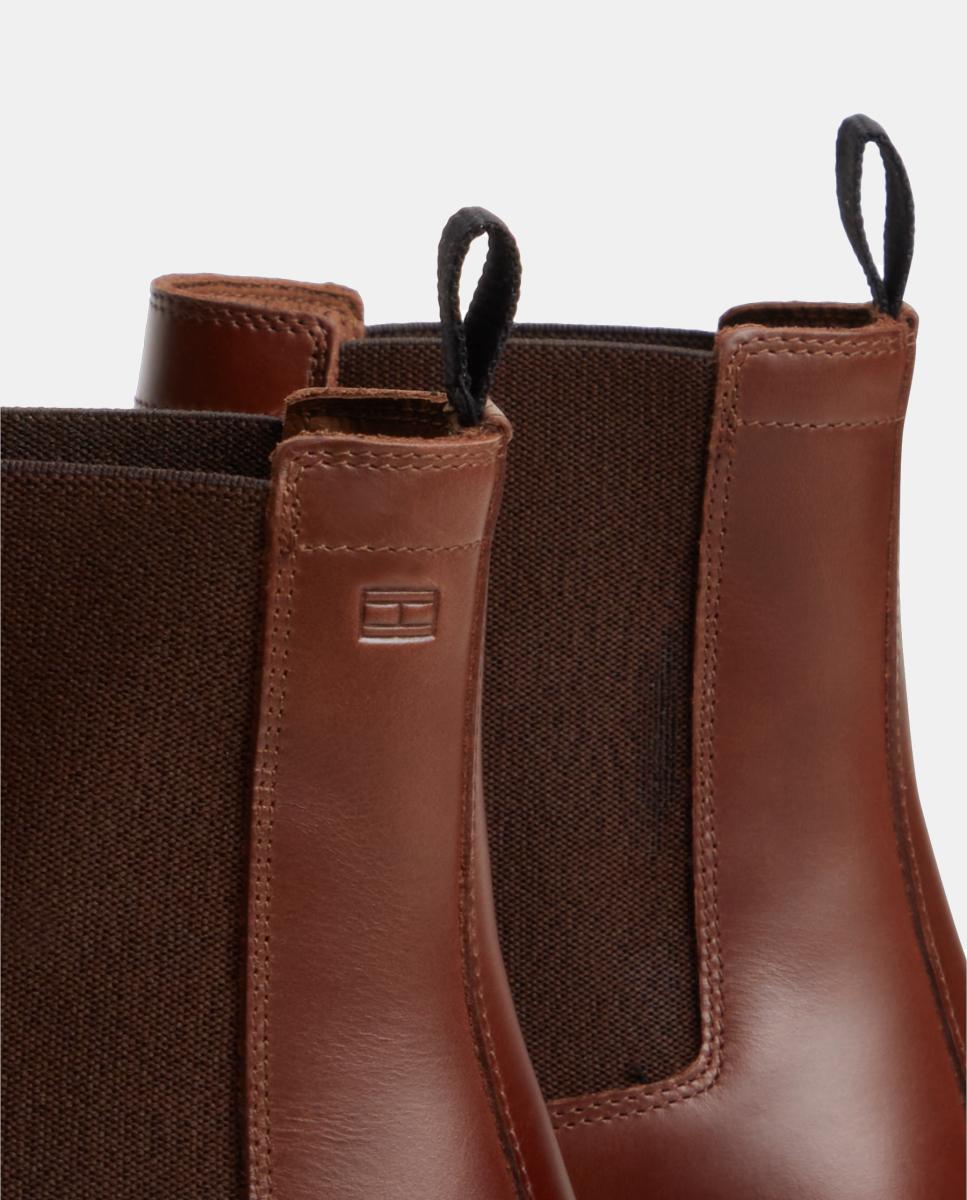 Botins em Pele - Castanho Castanho caramelo-4