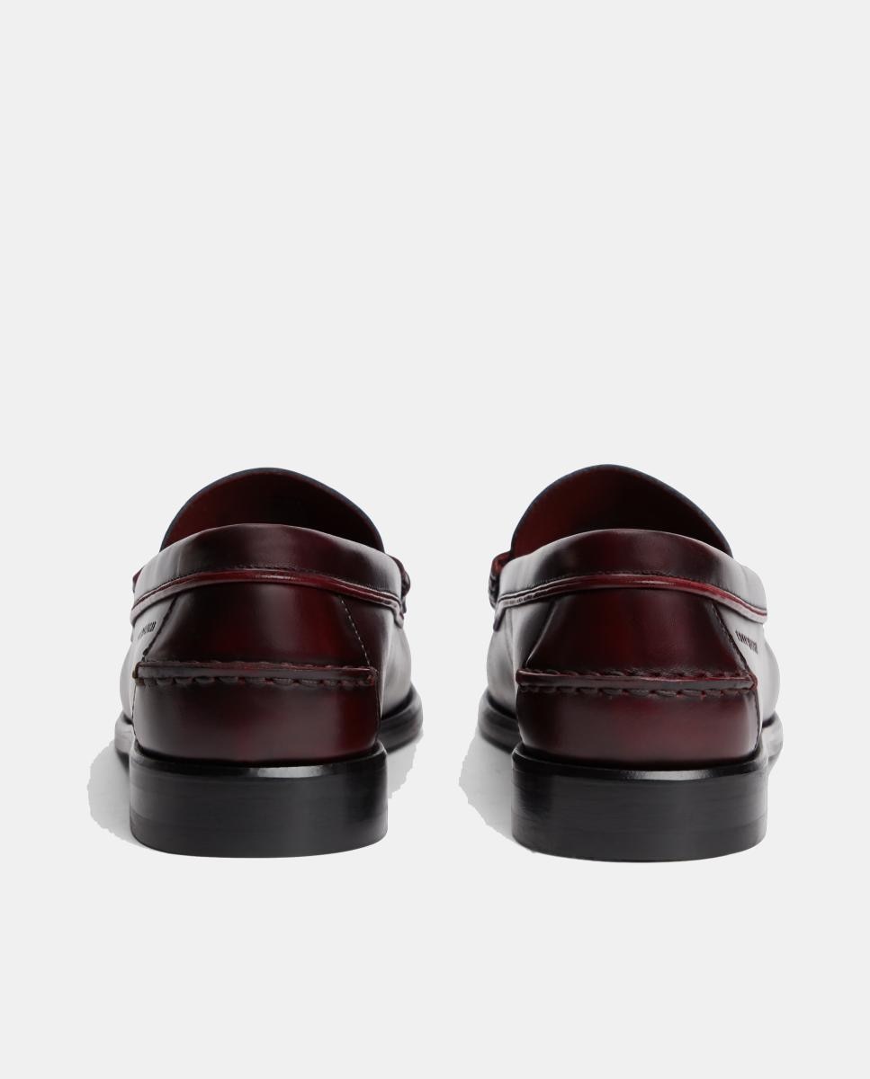 Mocassins em Pele Vermelho/Grená-5