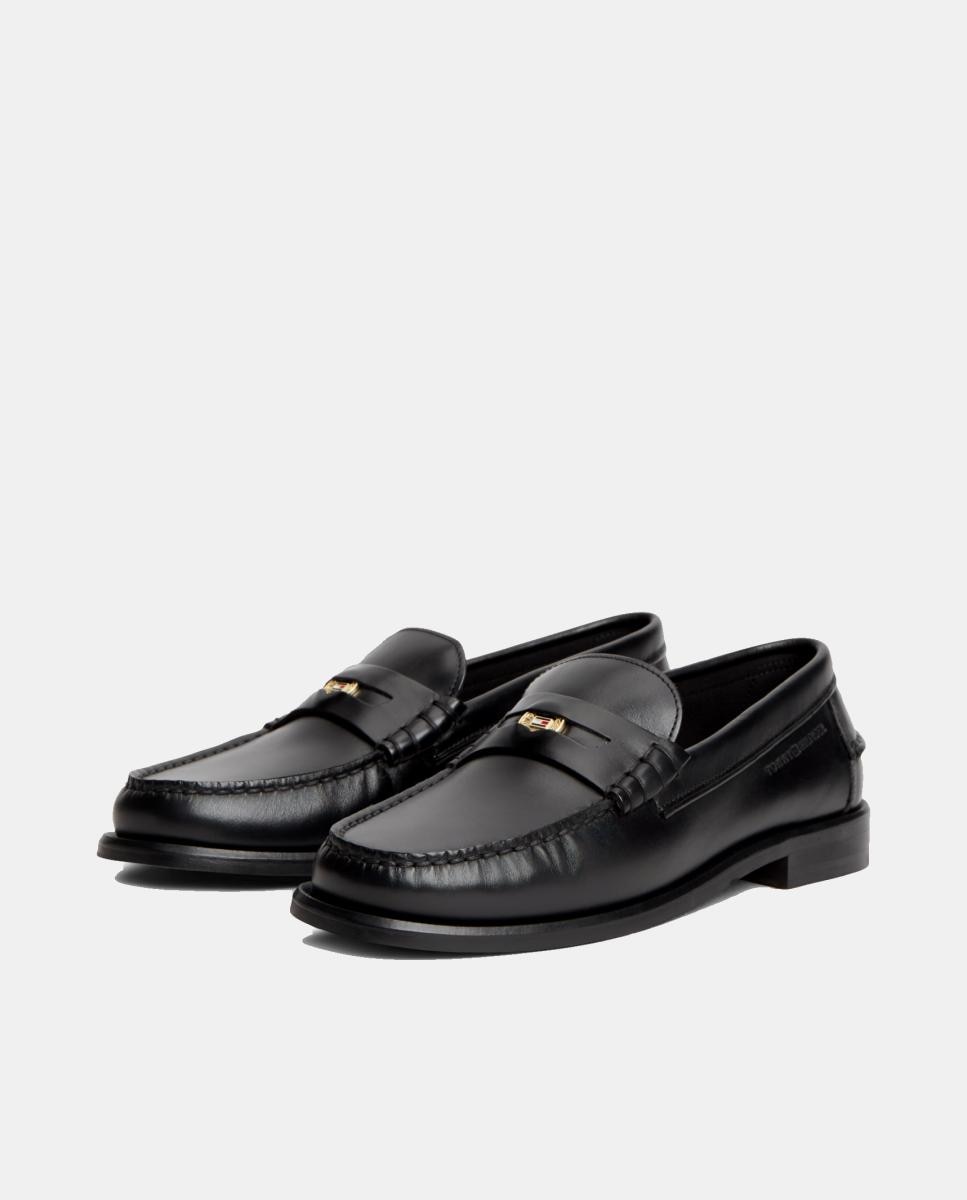 Mocassins em Pele Preto-6