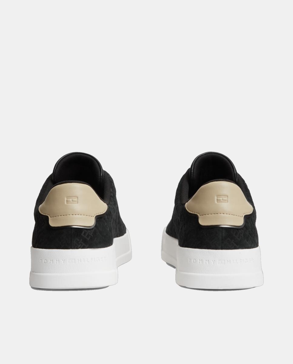 Sapatilhas de Croute com Estampado de Monograma Preto-2