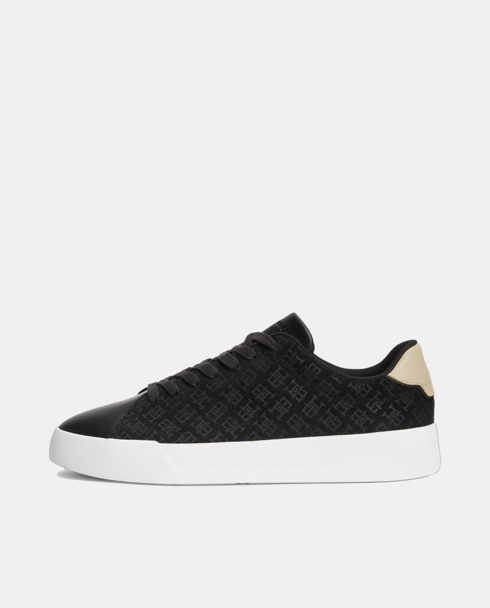 Sapatilhas de Croute com Estampado de Monograma Preto-5