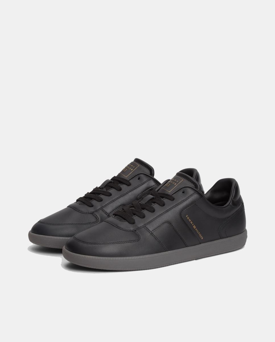 Sapatilhas em Pele - Preto Preto-6