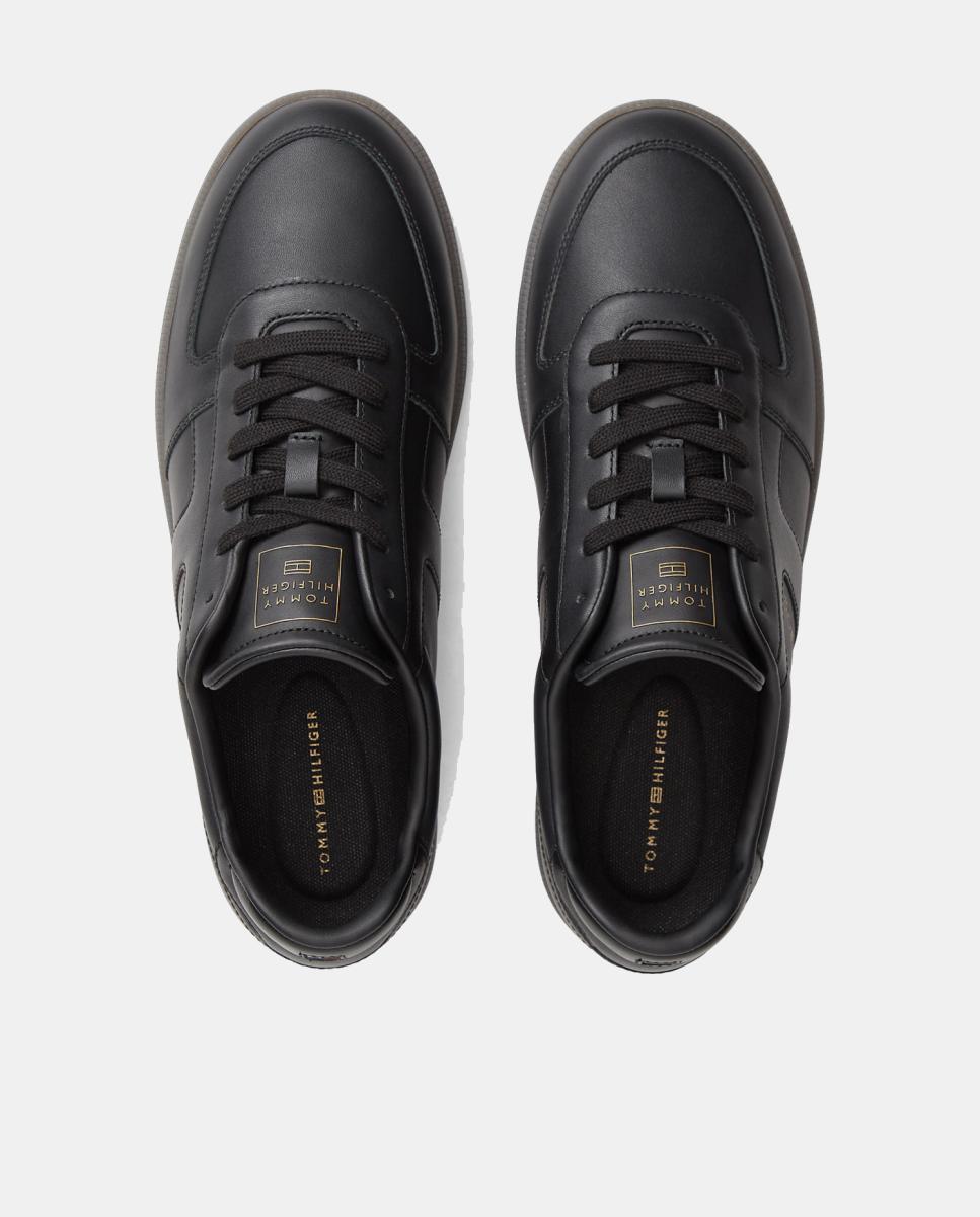Sapatilhas em Pele - Preto Preto-7