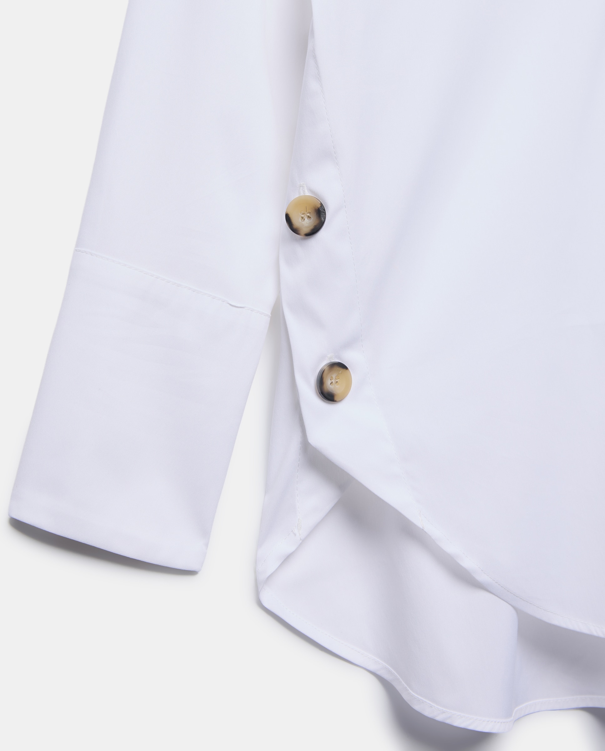 Camisa de Manga Comprida e em Popelina Branco-6