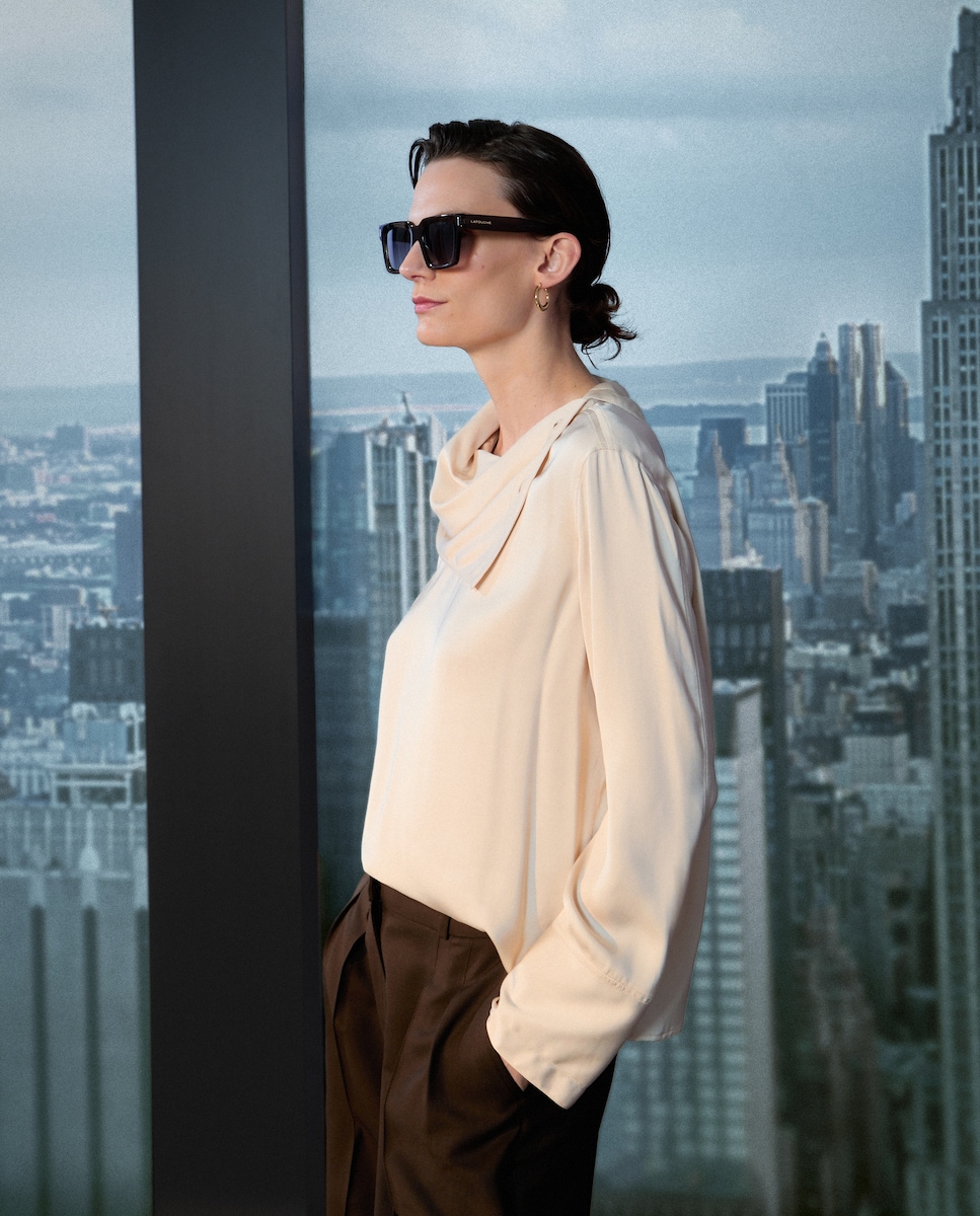 Blusa com Gola de Lenço 150 Baunilha-1