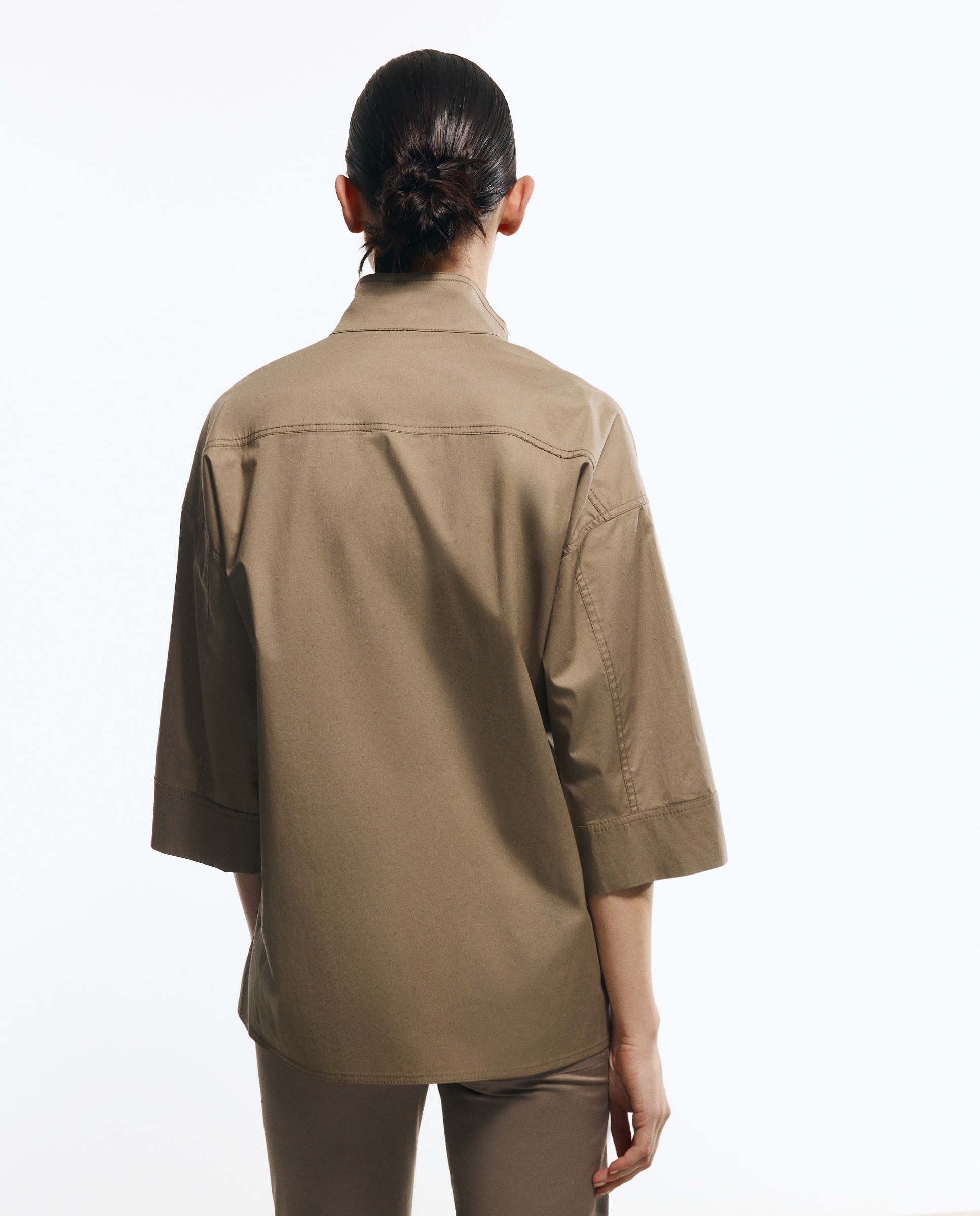 Blusa com Cinto Caqui-2