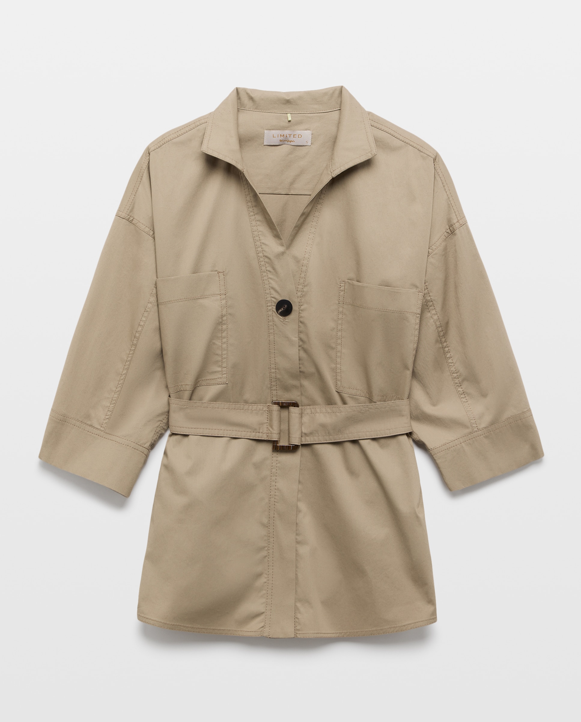 Blusa com Cinto Caqui-5