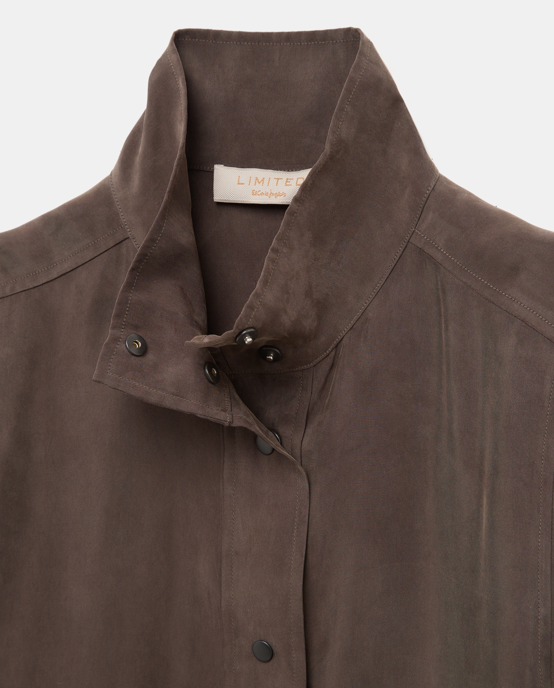 Imagen 8 de Blusón cuello alto confeccionado en cupro de mujer - Woman Limited El Corte Inglés - Verde Verde