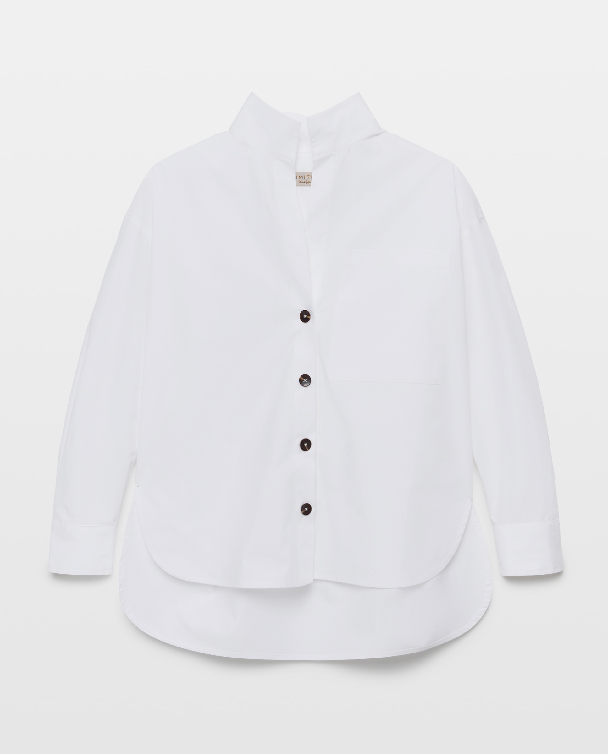 Camisa manga larga cuello camisero popelín con bolsillo de mujer - Woman Limited El Corte Inglés - Blanco Blanco-5