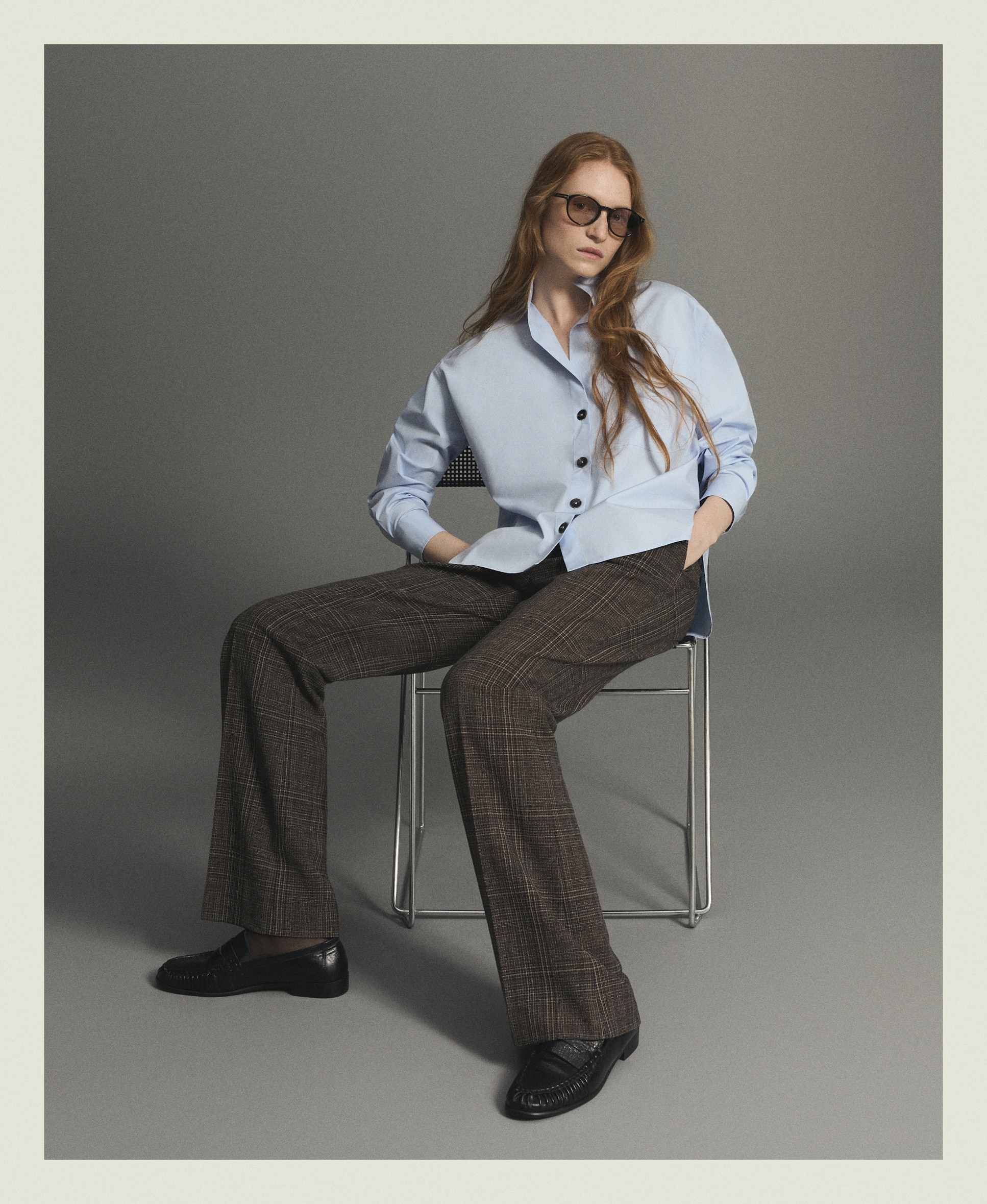 Camisa manga larga cuello camisero popelín con bolsillo de mujer - Woman Limited El Corte Inglés - 410 Azul claro 410 Azul claro-2