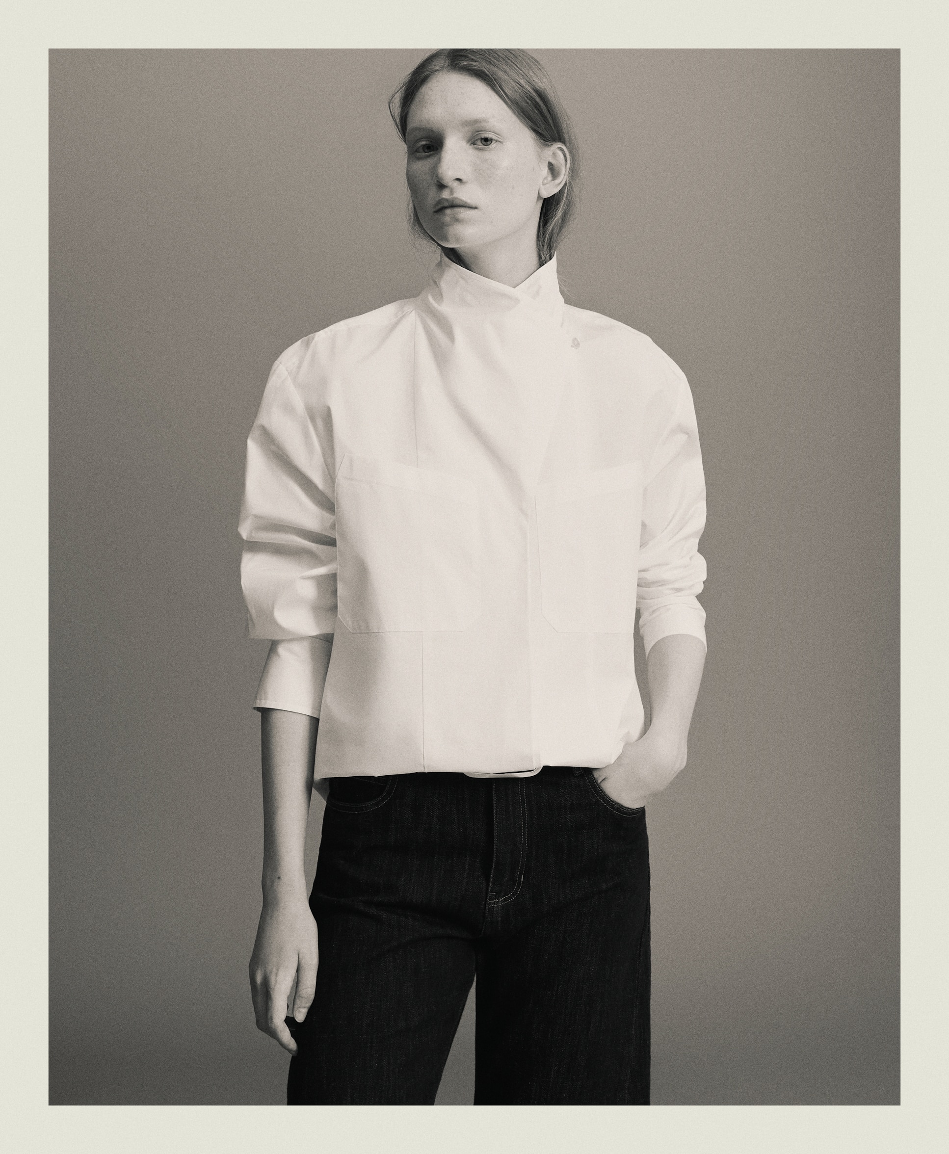 Blusón de mujer de popelín con bolsillos - Woman Limited El Corte Inglés - Blanco Blanco-1