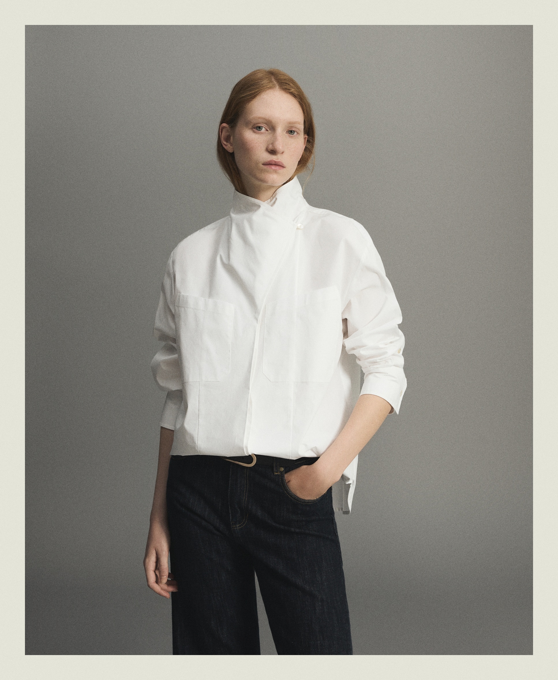 Blusón de mujer de popelín con bolsillos - Woman Limited El Corte Inglés - Blanco Blanco-2