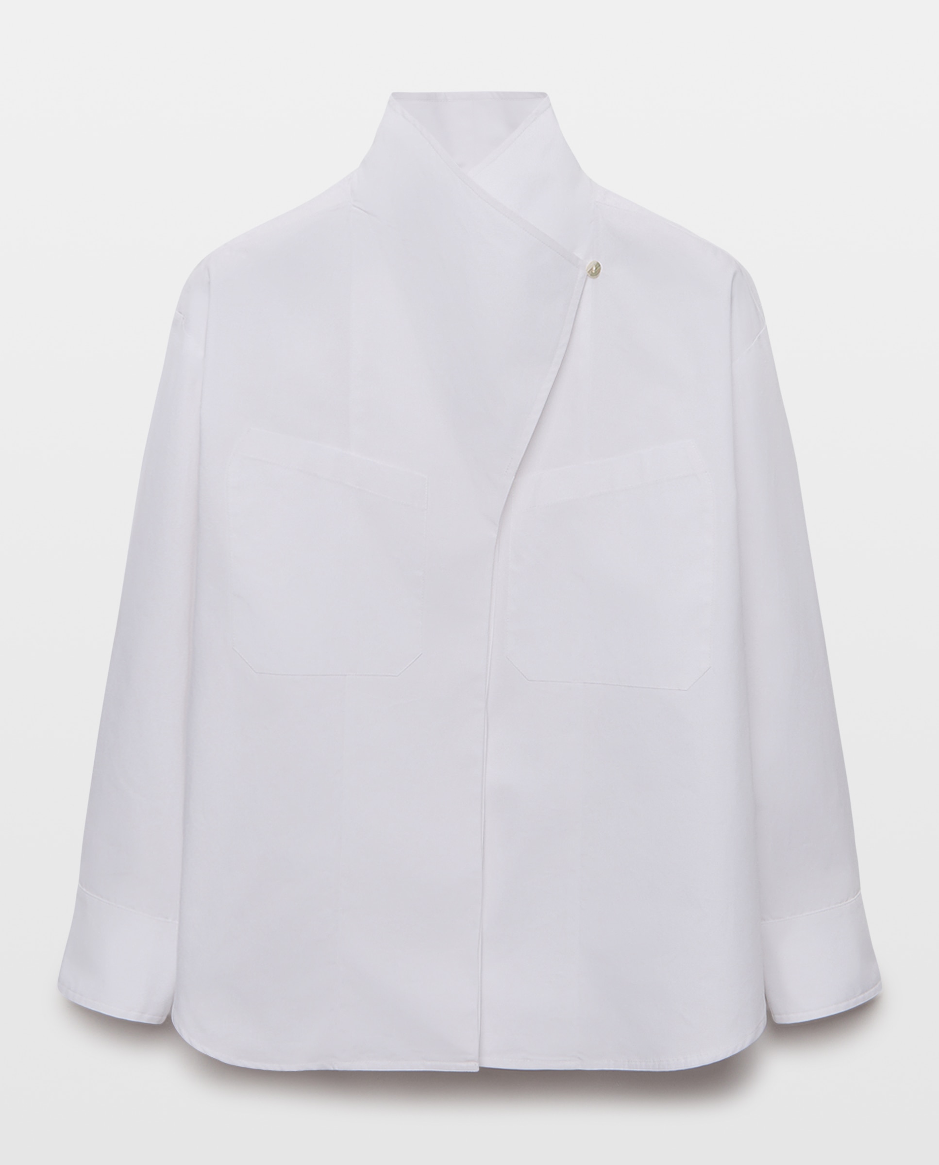 Blusón de mujer de popelín con bolsillos - Woman Limited El Corte Inglés - Blanco Blanco-5