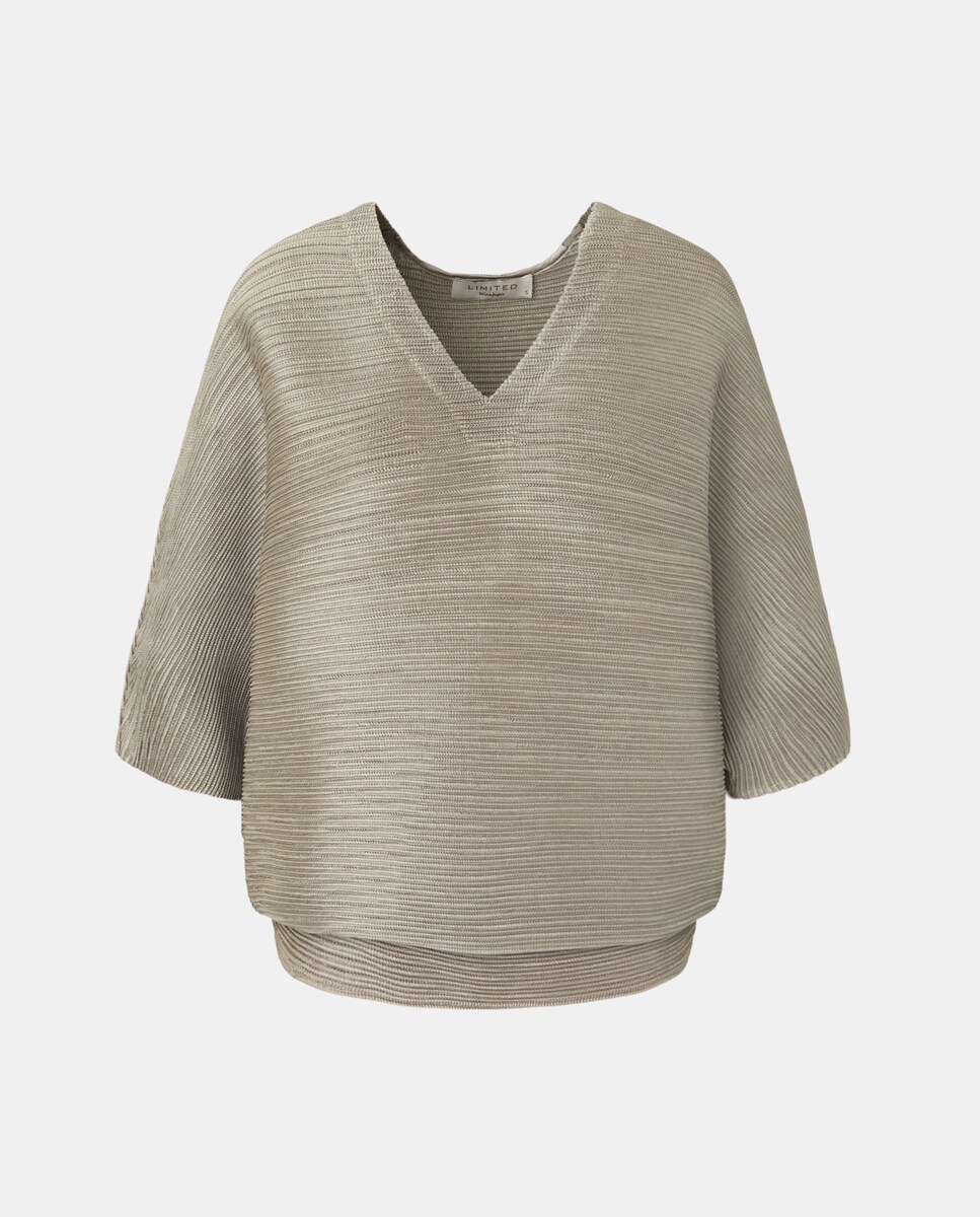 Top de Decote em Bico com Plissado na Horizontal 850 Pedra-4