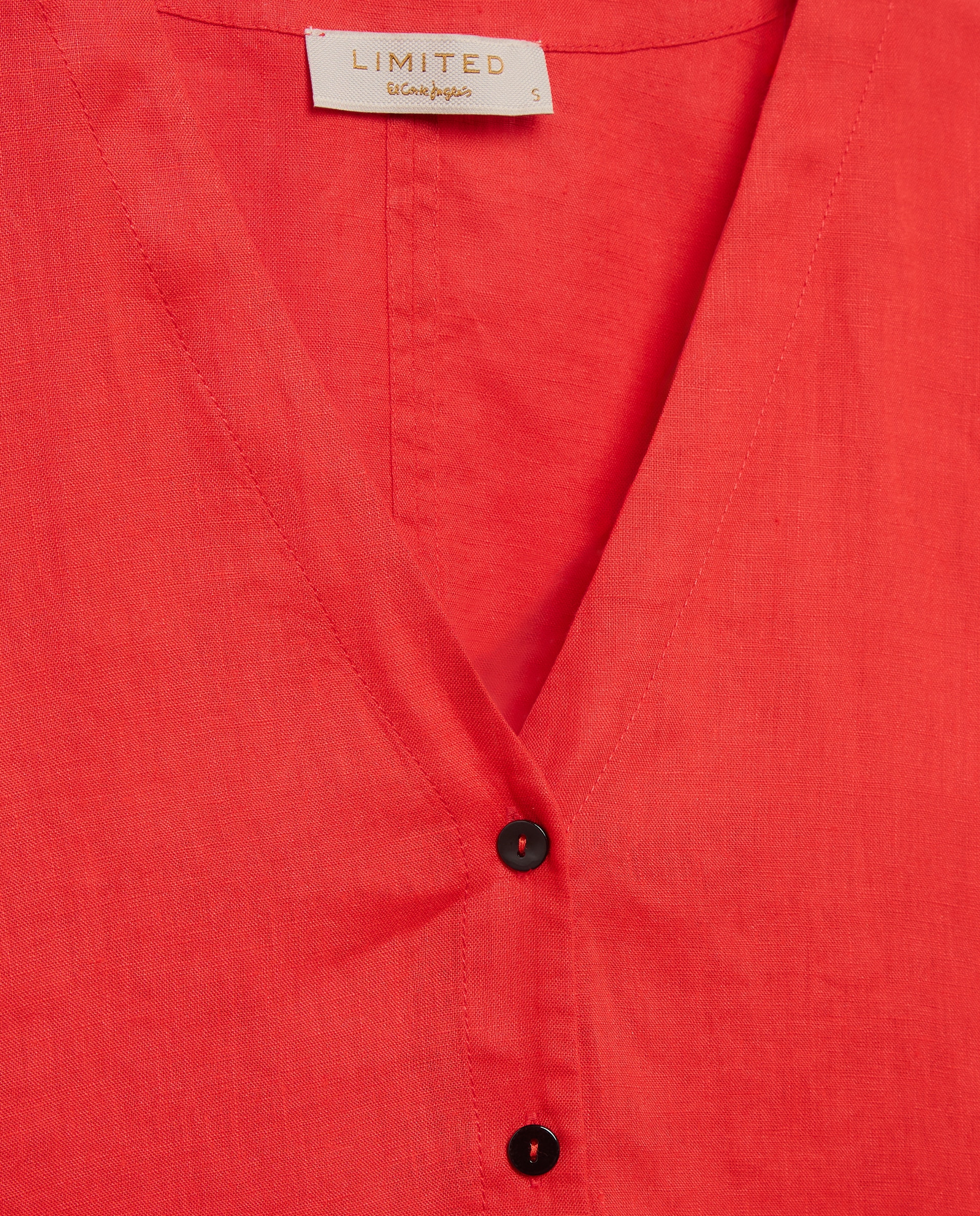 Blusa de Manga 3/4 e Decote em Bico 600 Vermelho-5