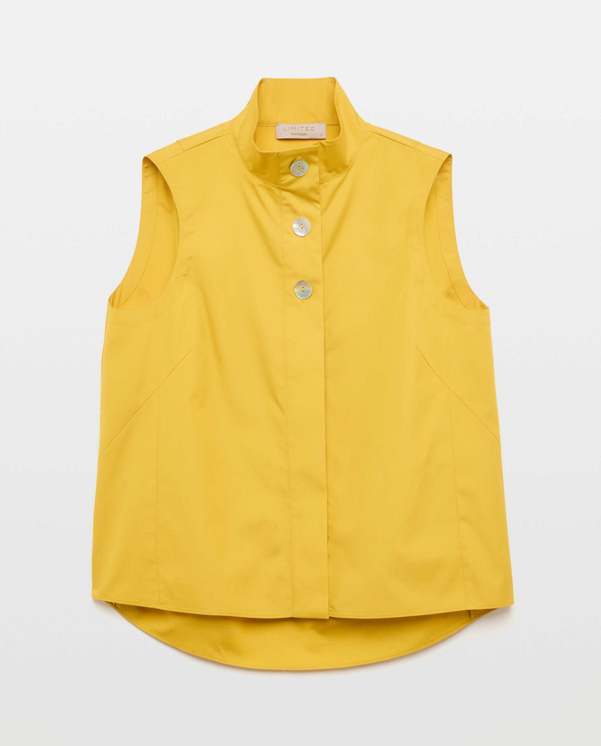 Camisa de mujer sin mangas con cuello camisero popelín - Woman Limited El Corte Inglés - 300 Amarillo 300 Amarillo-5