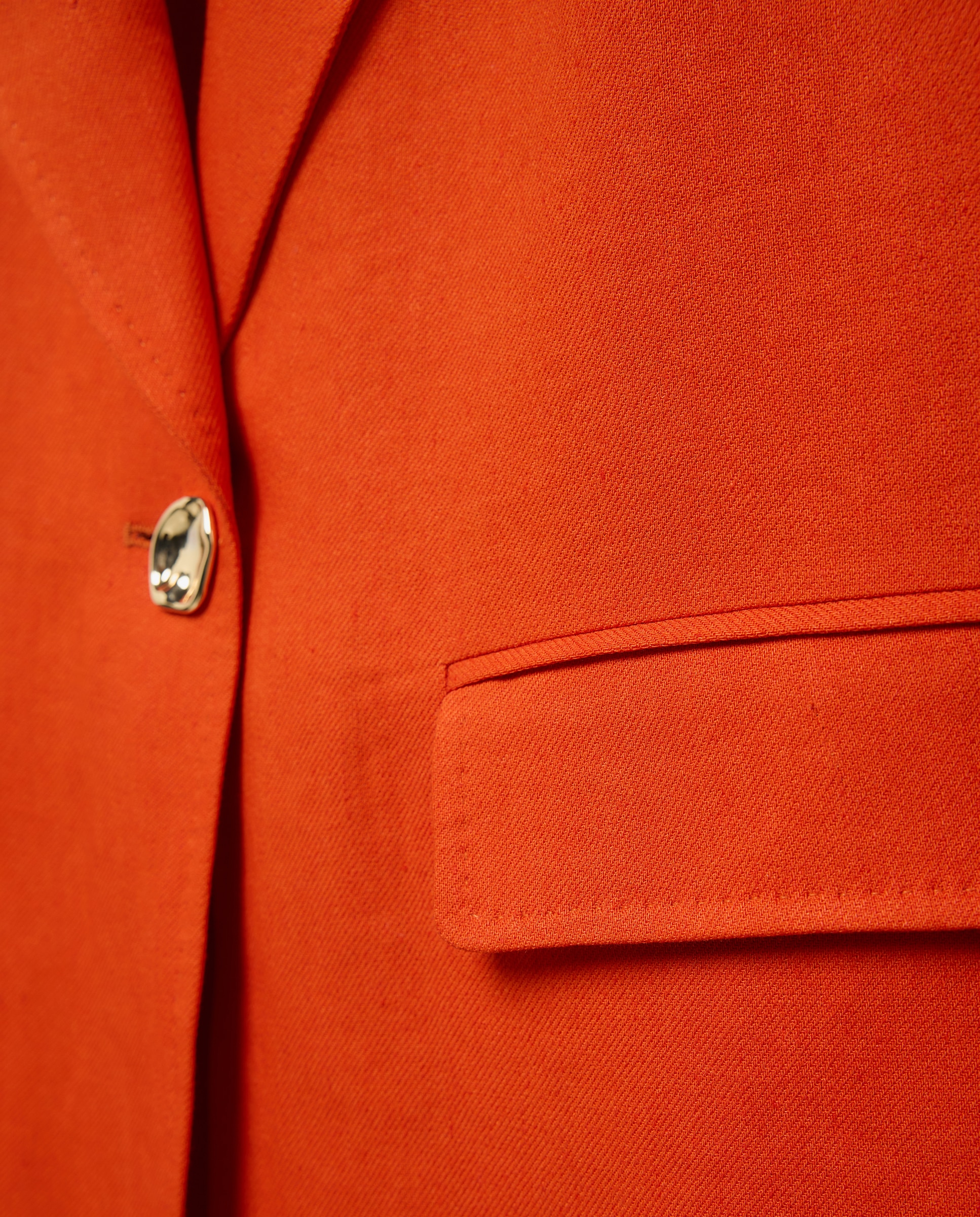 Blazer de Linho com Aba Laranja-6