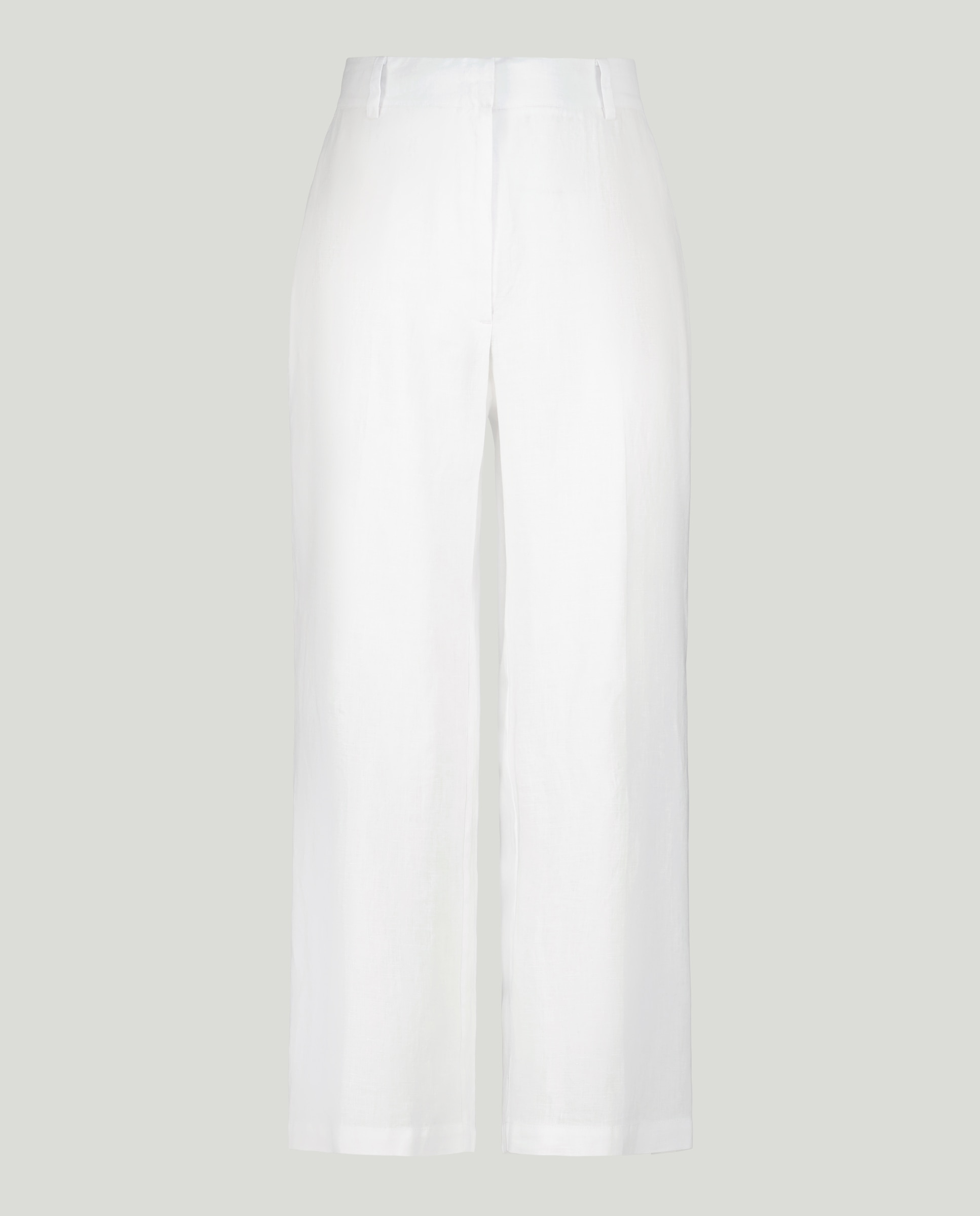 Calças Regular com Elástico na Cintura Branco-marfim-4