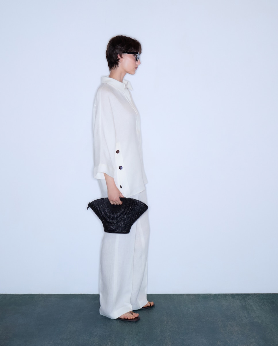 Pantalón lino de mujer ancho · Woman Limited El Corte Inglés · El