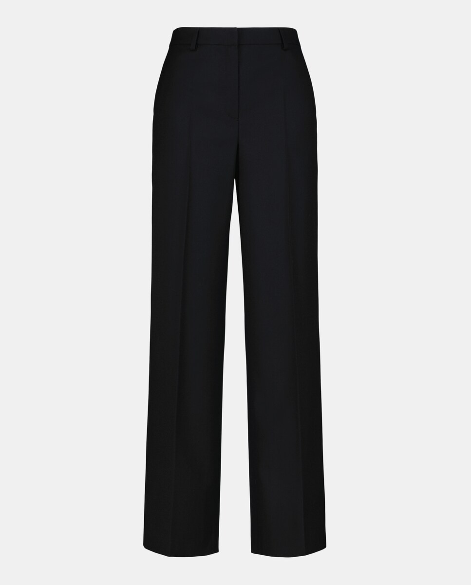 Calças Regular sem Pinças Preto-4