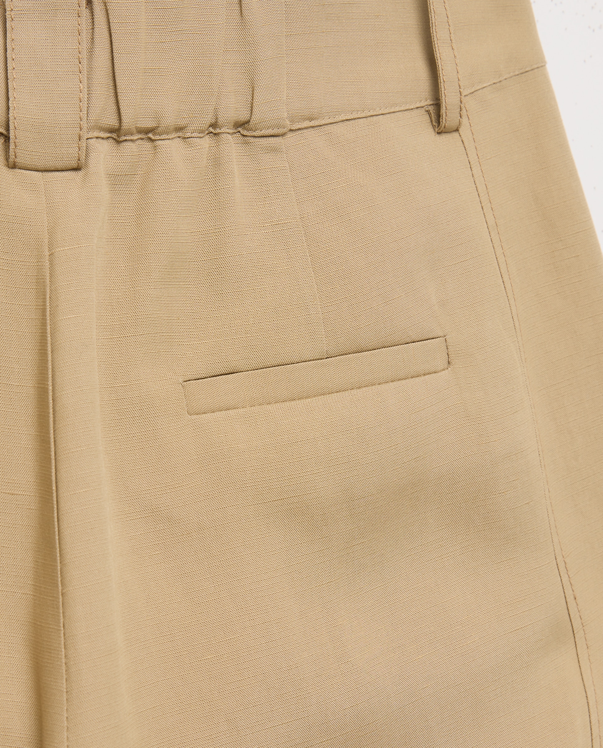 Pantalón de lino de mujer tipo palazzo - Woman Limited El Corte Inglés - Beige Beige-6