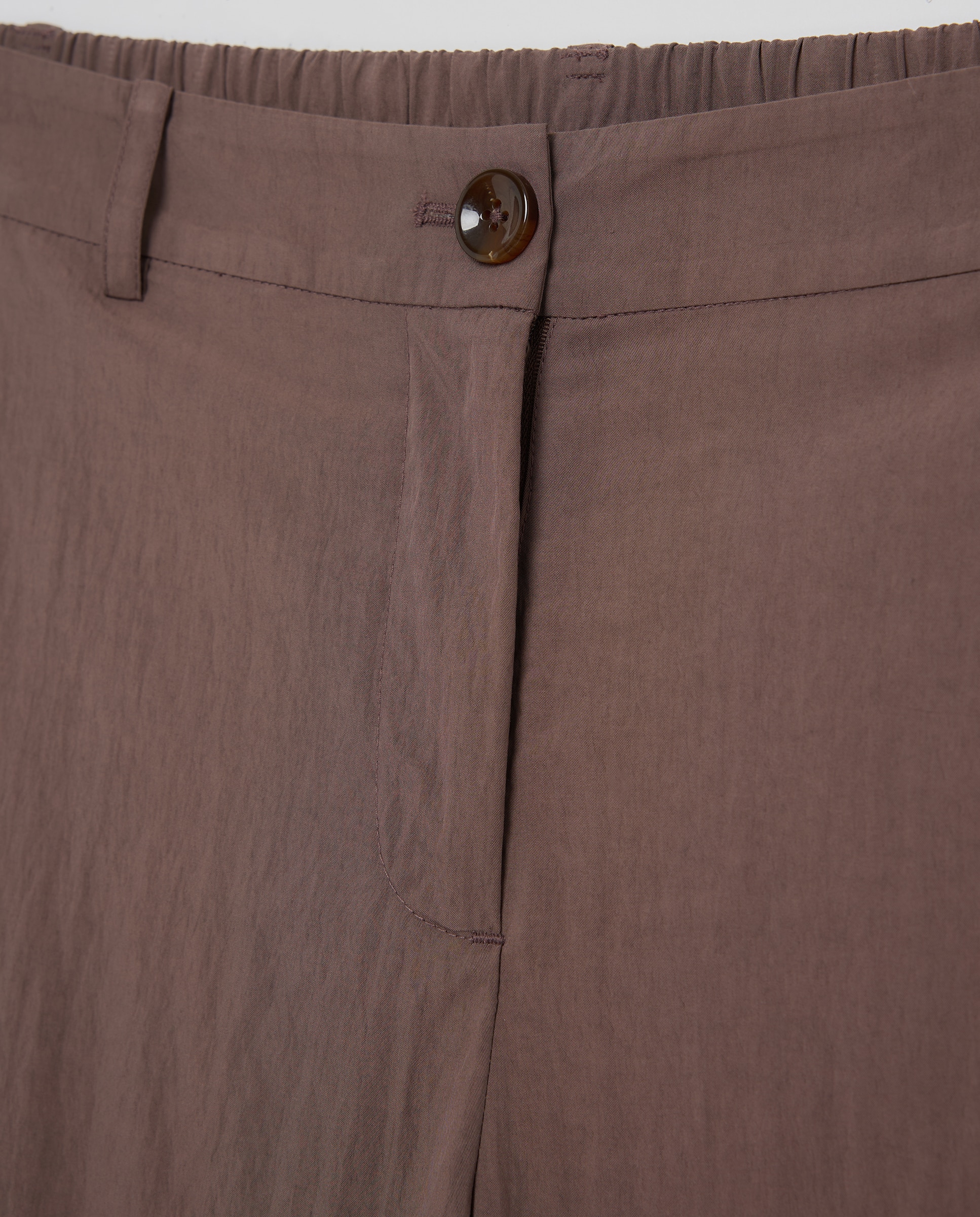 Pantalón ancho fluido con goma de mujer - Woman Limited El Corte Inglés - Visón oscuro Visón oscuro-5
