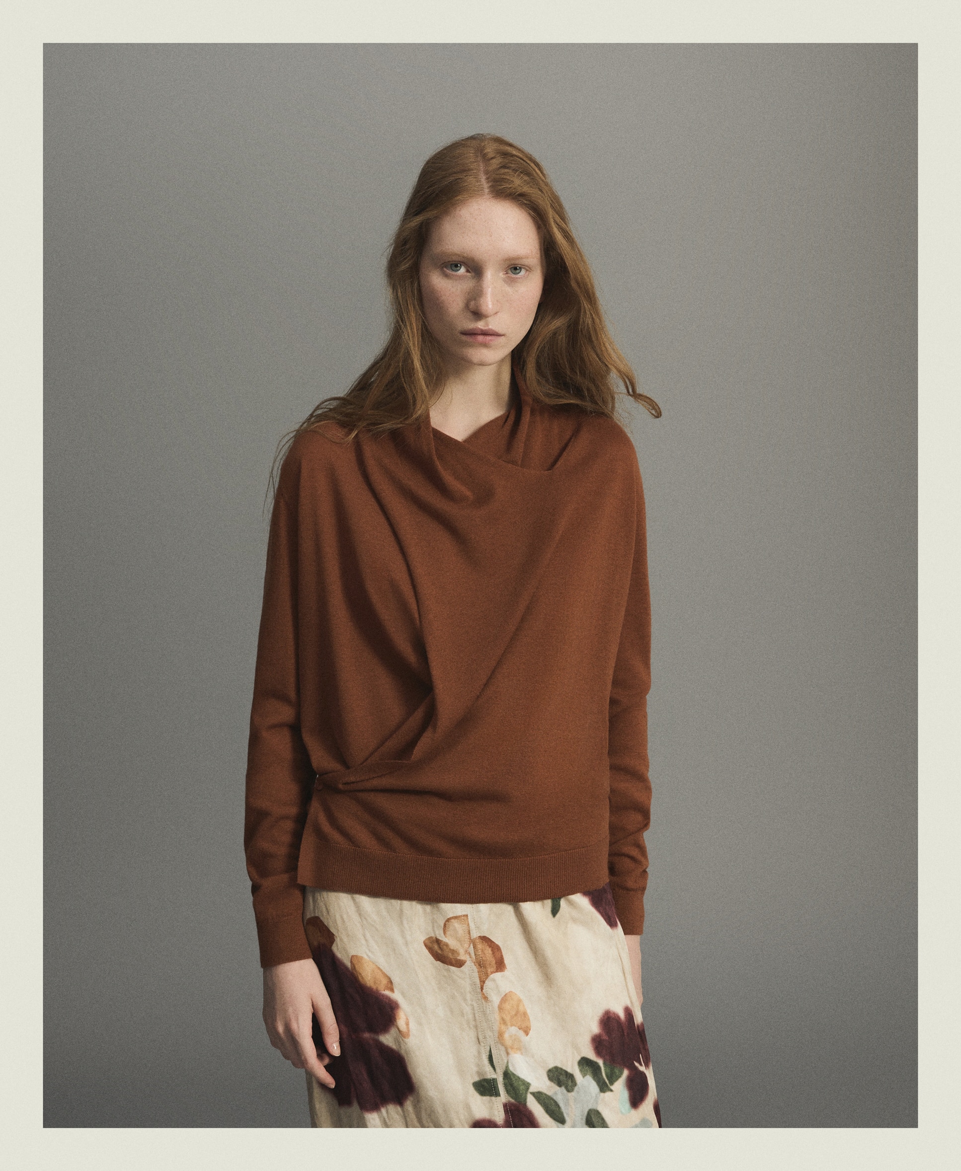 Suéter liso cuello cruzado de mujer - Woman Limited El Corte Inglés - Cobre Cobre-3