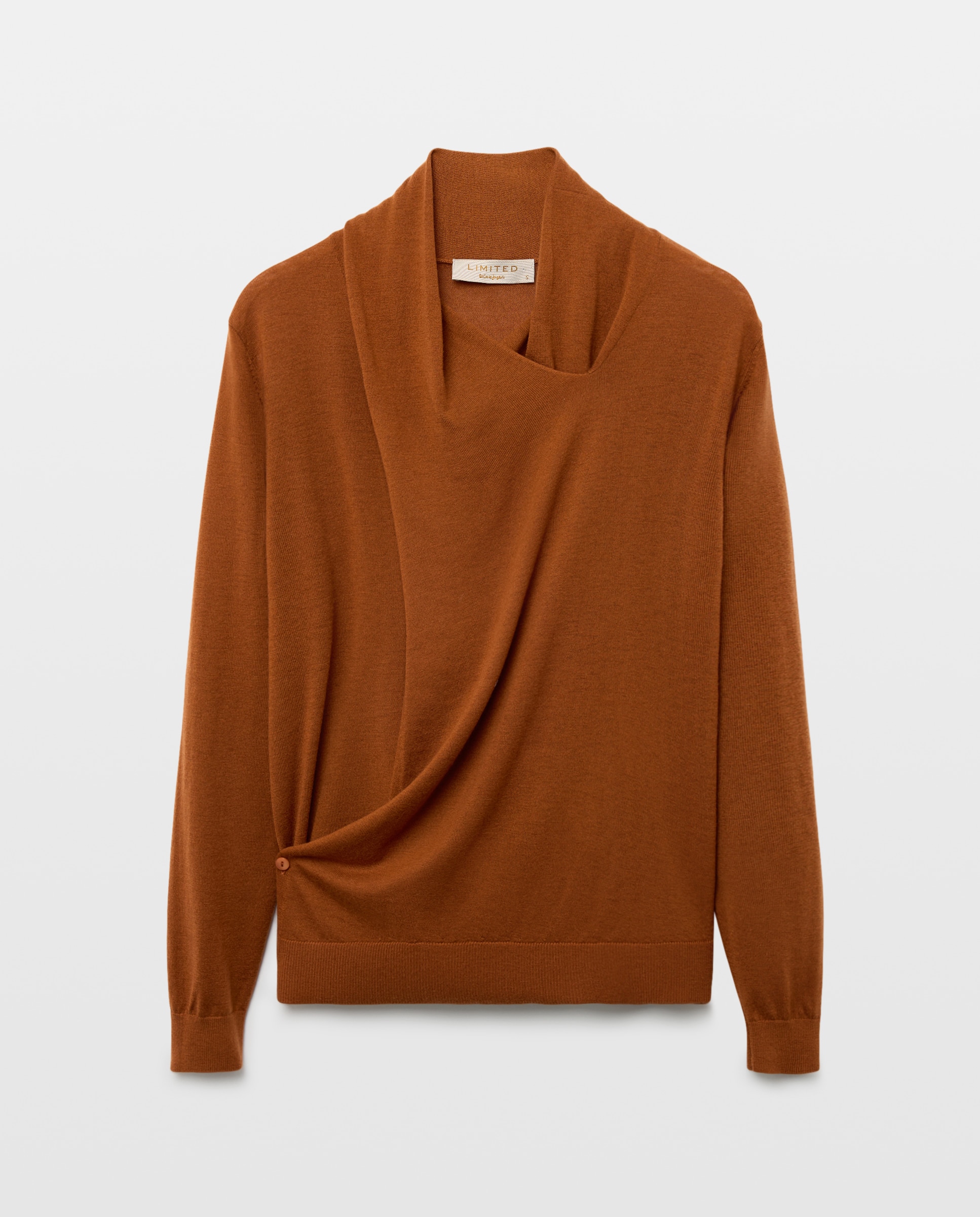 Suéter liso cuello cruzado de mujer - Woman Limited El Corte Inglés - Cobre Cobre-5
