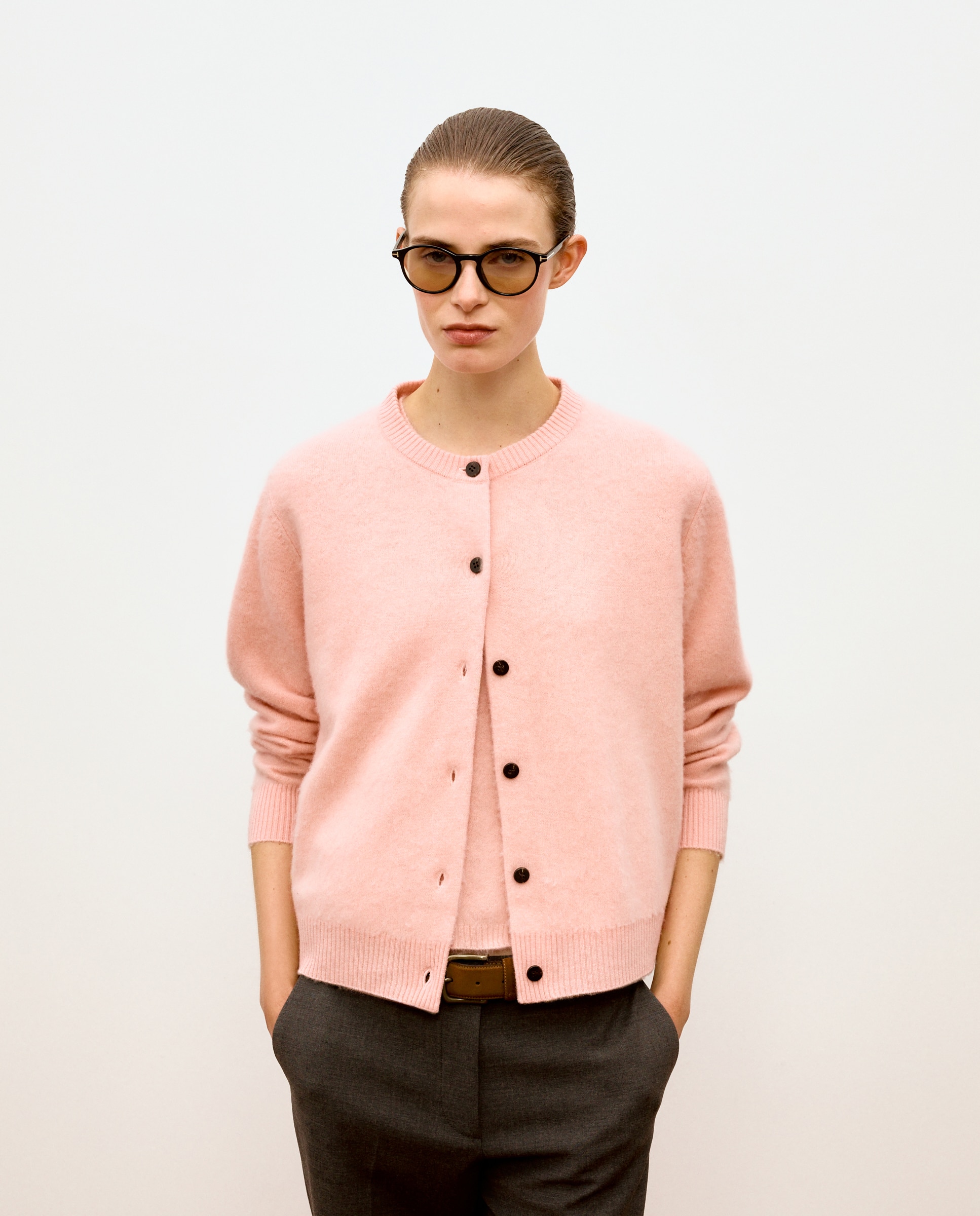 Chaqueta de mujer de manga larga con cuello caja - Woman Limited El Corte Inglés - Rosa claro Rosa claro-2