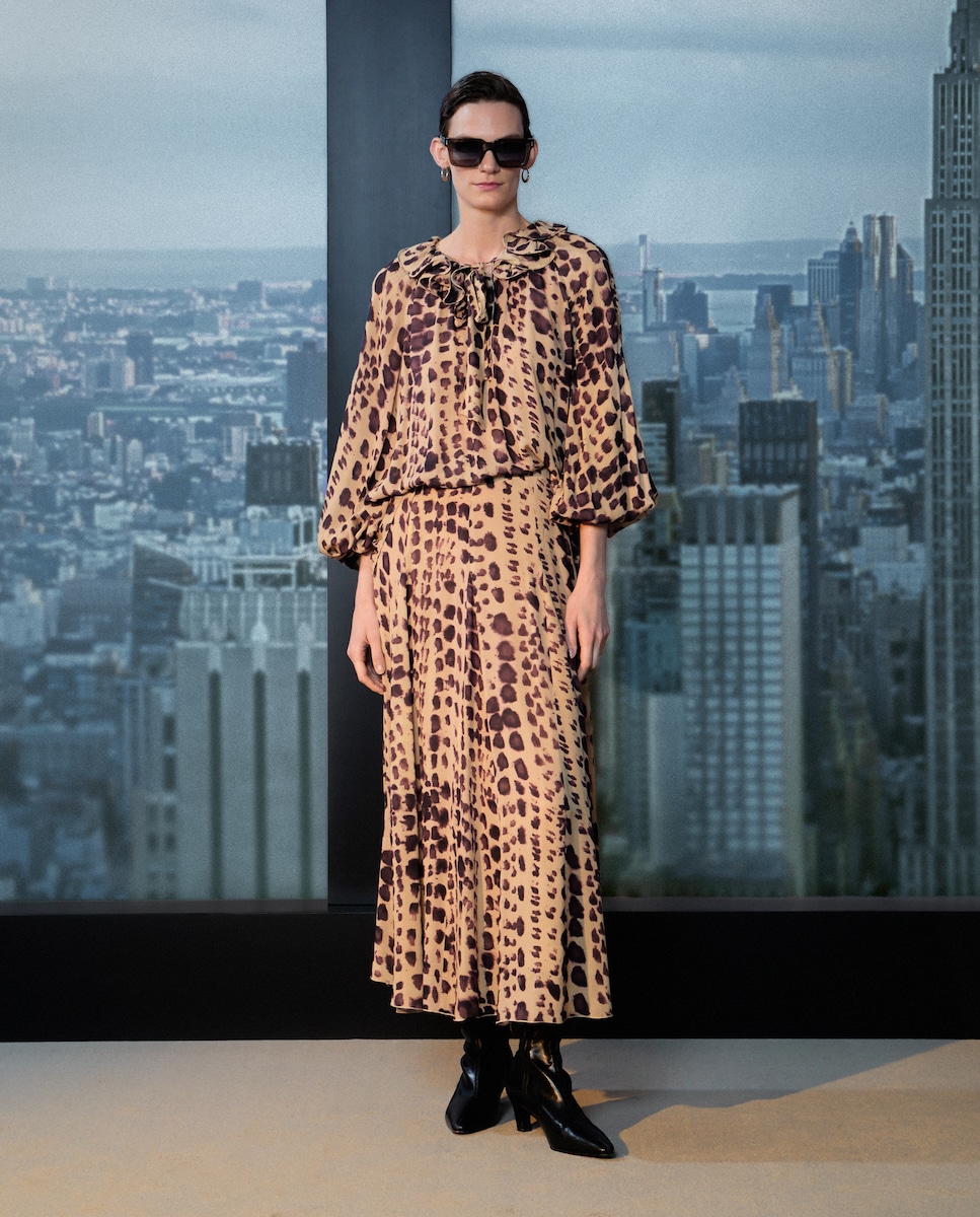 Blusa com Animal Print Roxo-2