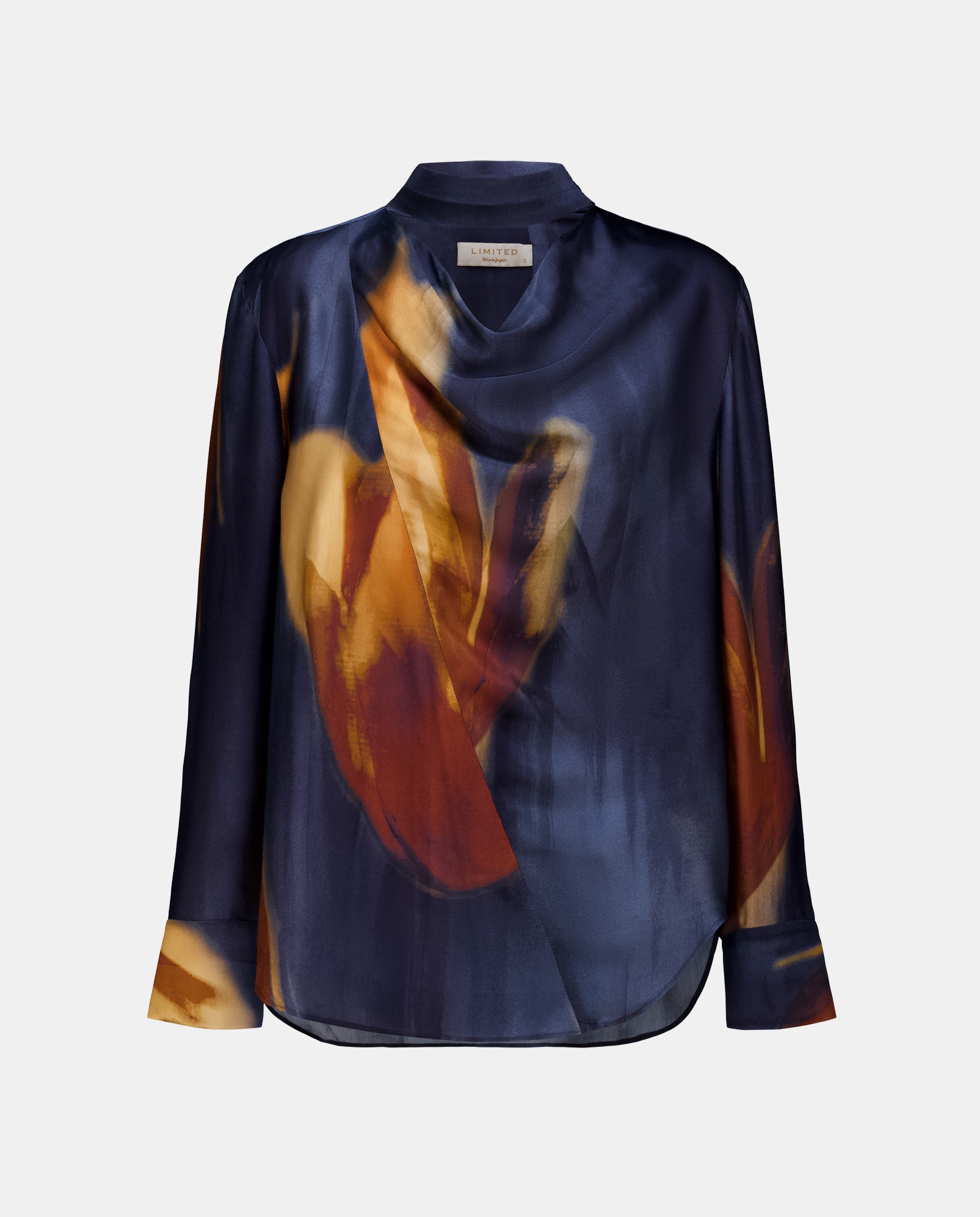 Blusa com Estampado Floral de Túlipa Azul-4