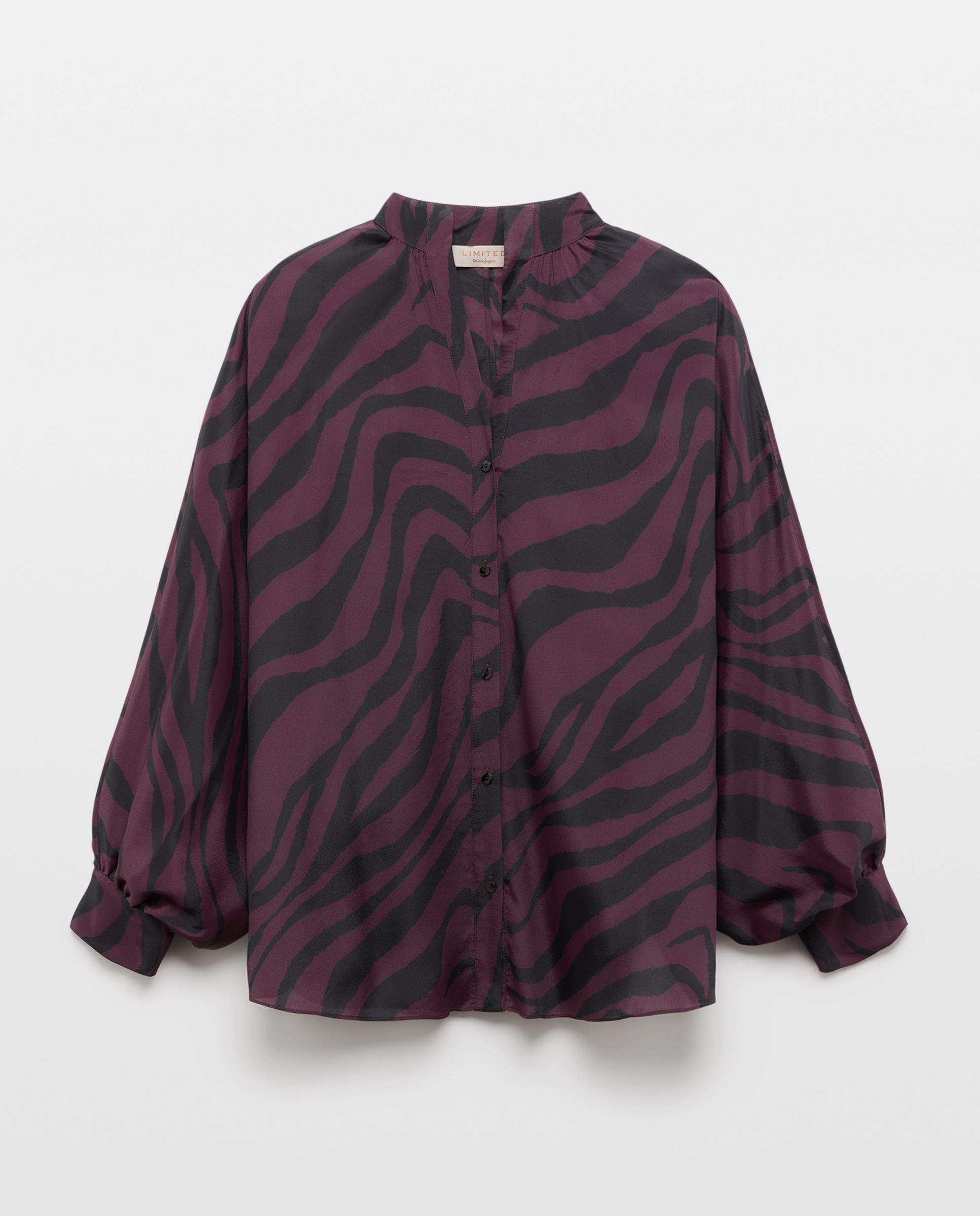 Blusa com Animal Print de Zebra Roxo-5