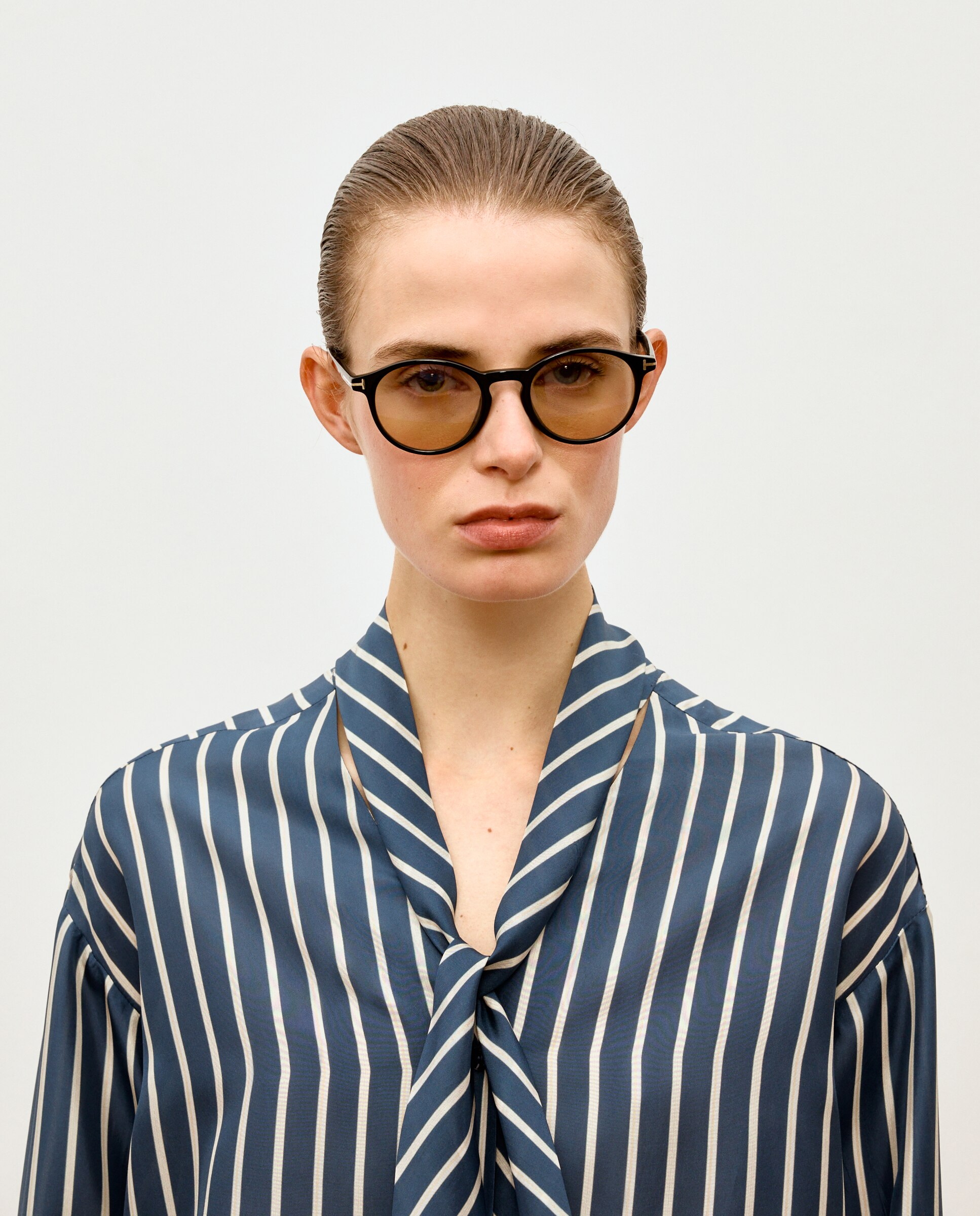 Blusón de mujer con manga larga y cuello con bufanda - Woman Limited El Corte Inglés - Azul Azul-4