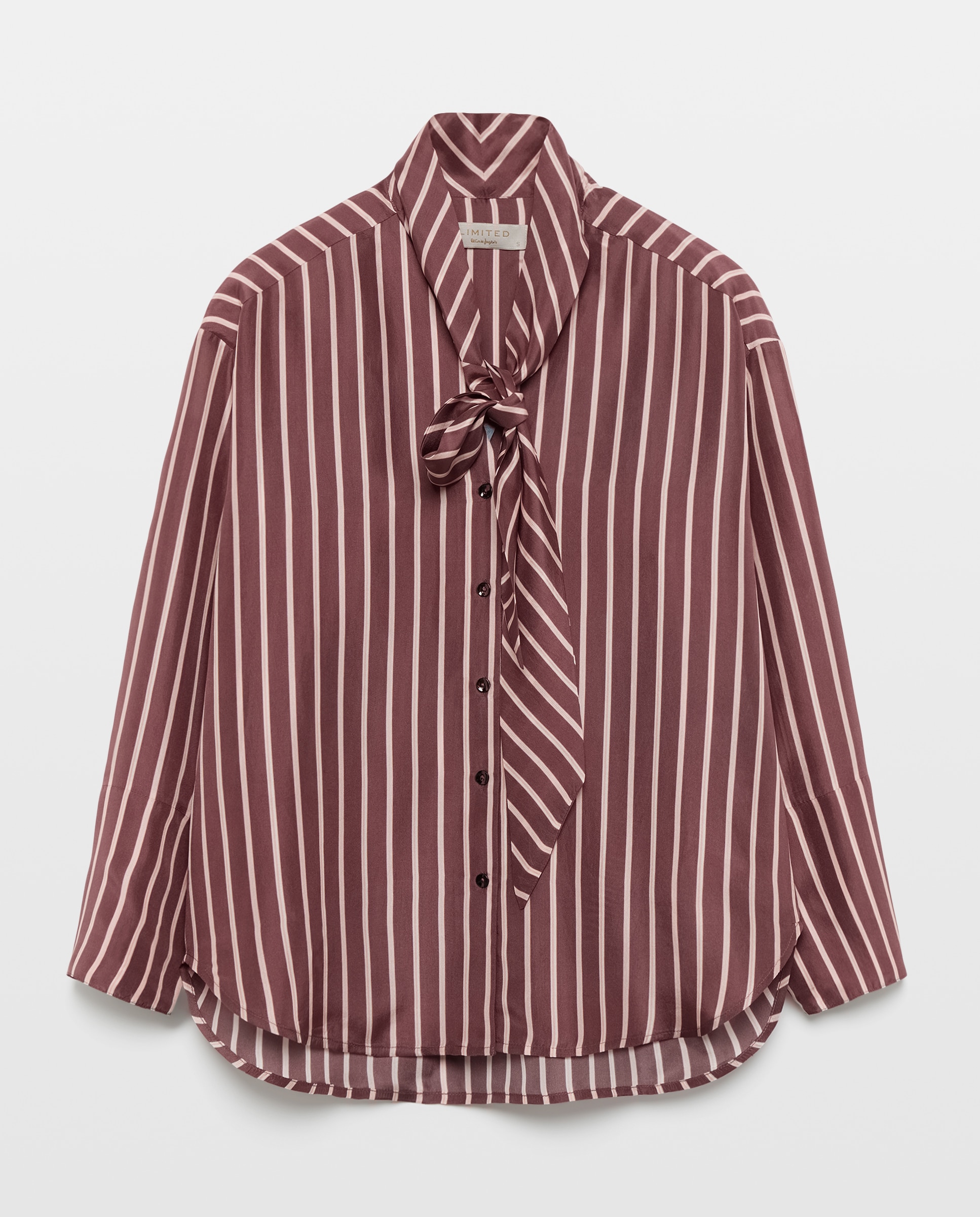 Blusón de mujer con manga larga y cuello con bufanda - Woman Limited El Corte Inglés - Rojo Rojo-4