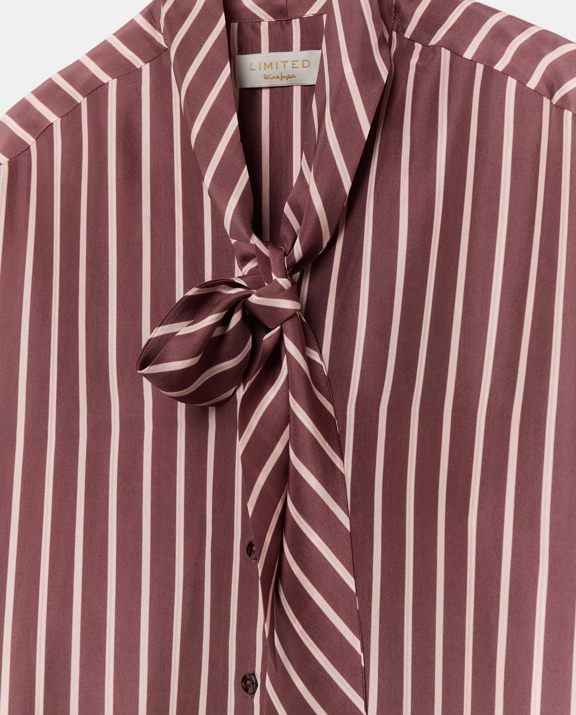 Blusón de mujer con manga larga y cuello con bufanda - Woman Limited El Corte Inglés - Rojo Rojo-5
