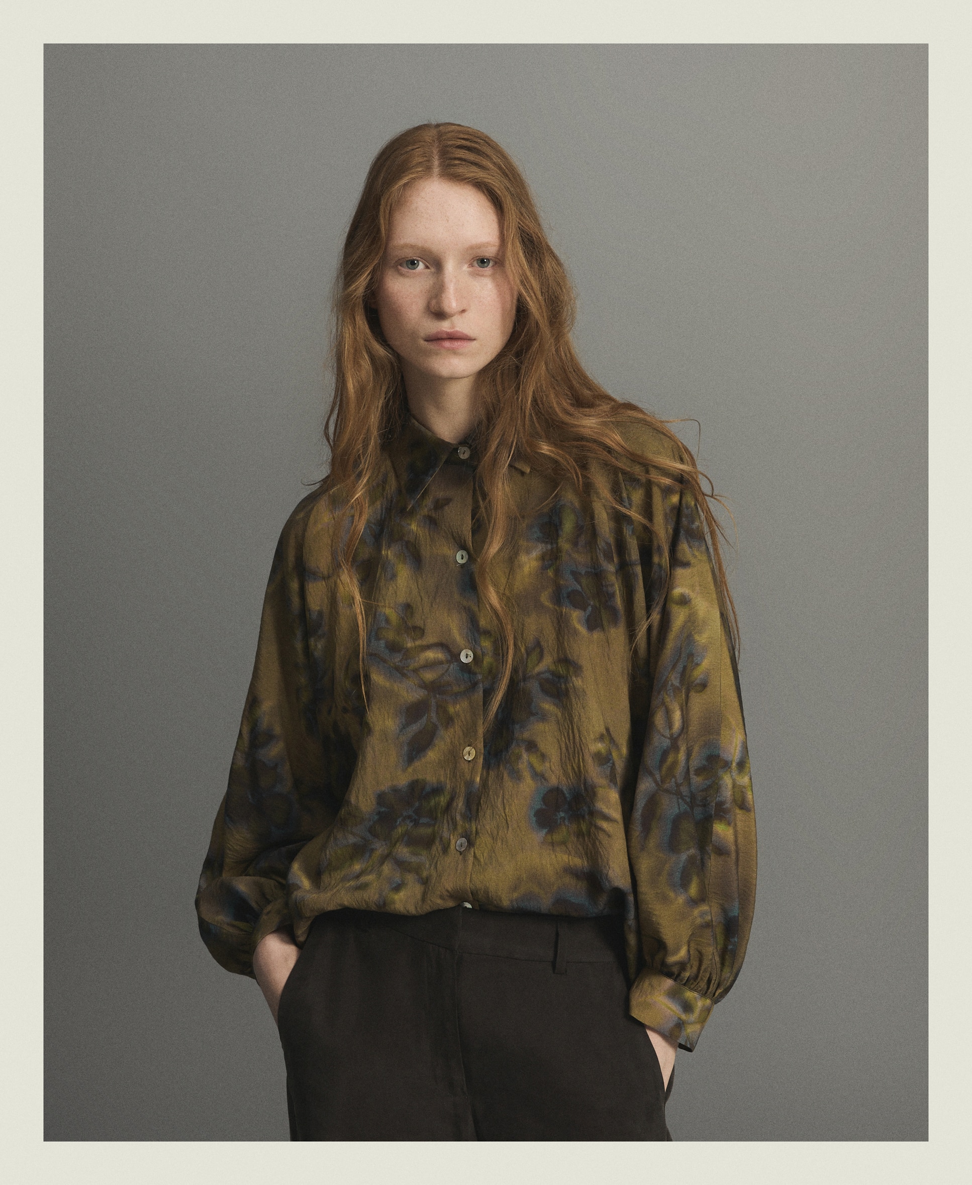 Blusa com estampado floral Verde-2