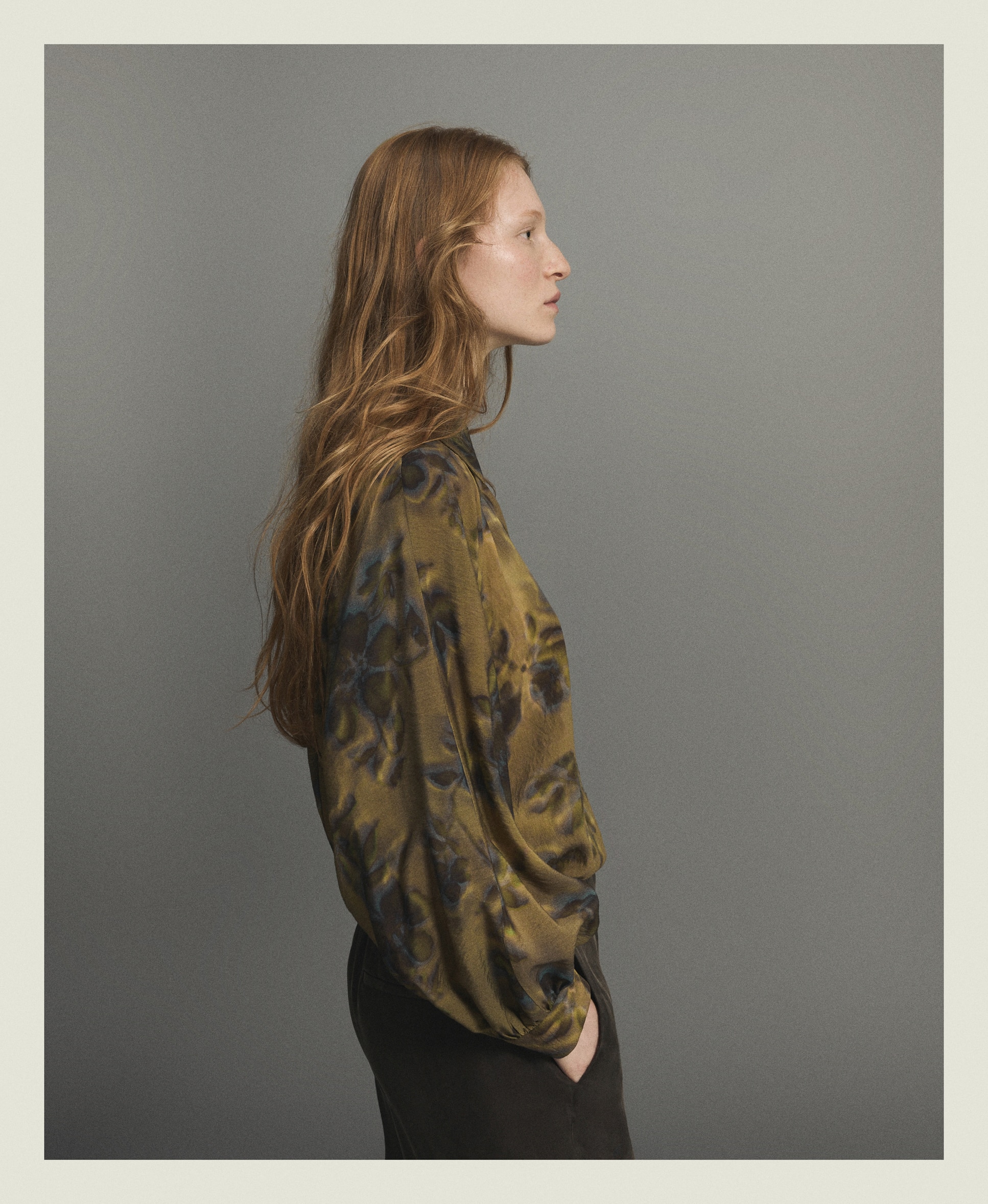 Blusa com estampado floral Verde-3