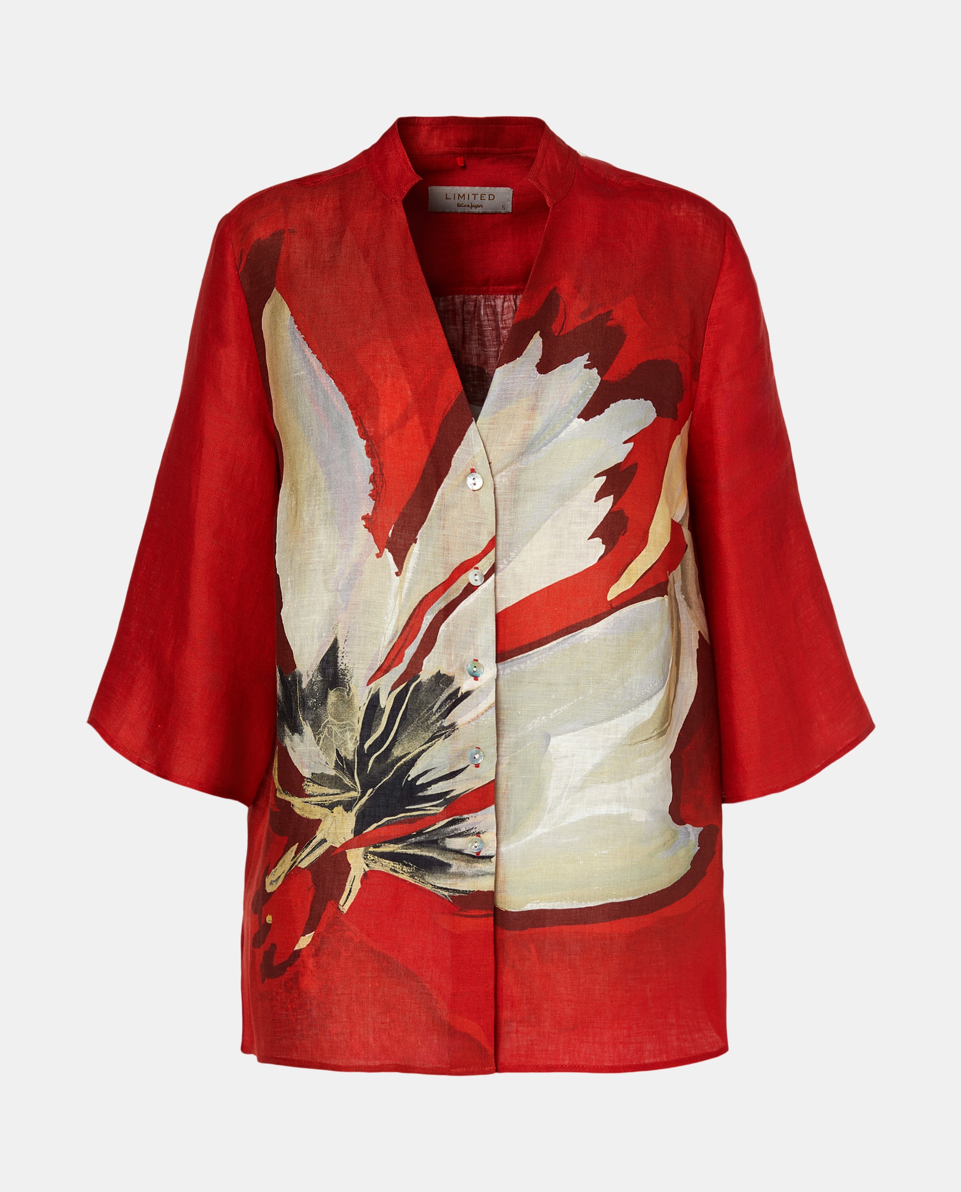 Blusa com Manga 3/4 Vermelho-4