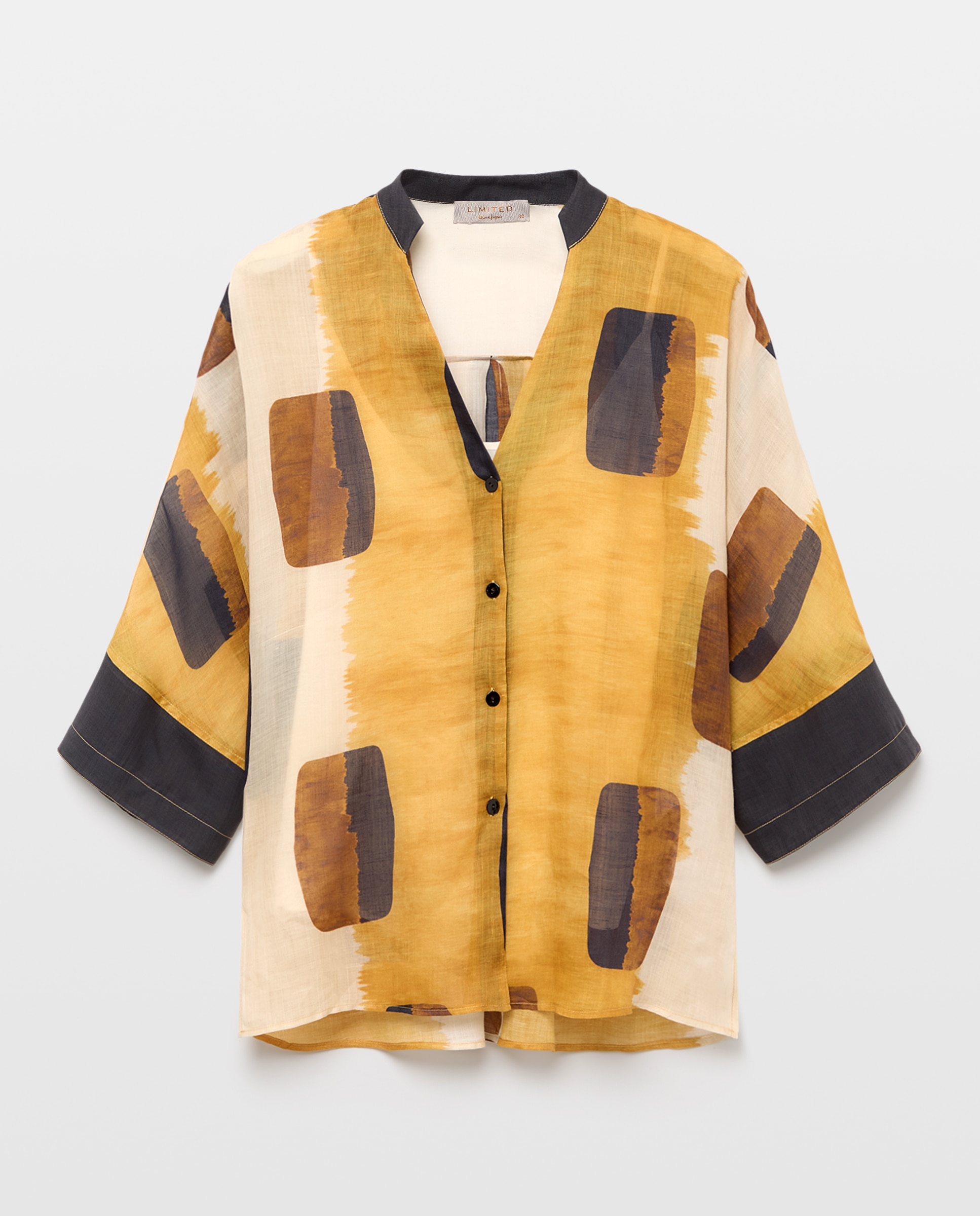 Blusa com Manga 3/4 Amarelo-5