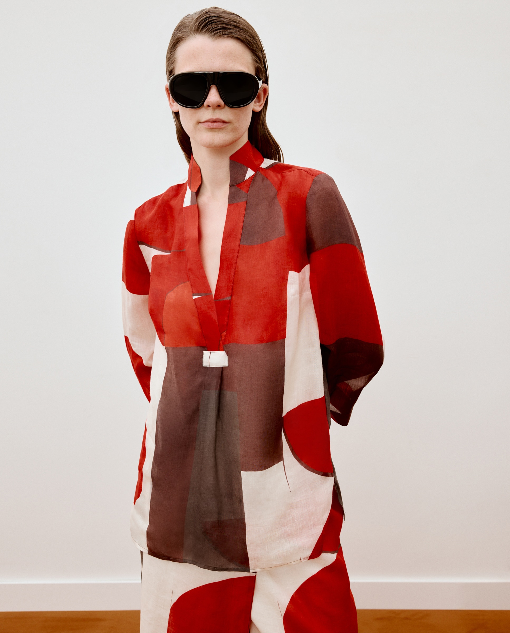 Blusa com Manga 3/4 Vermelho-2
