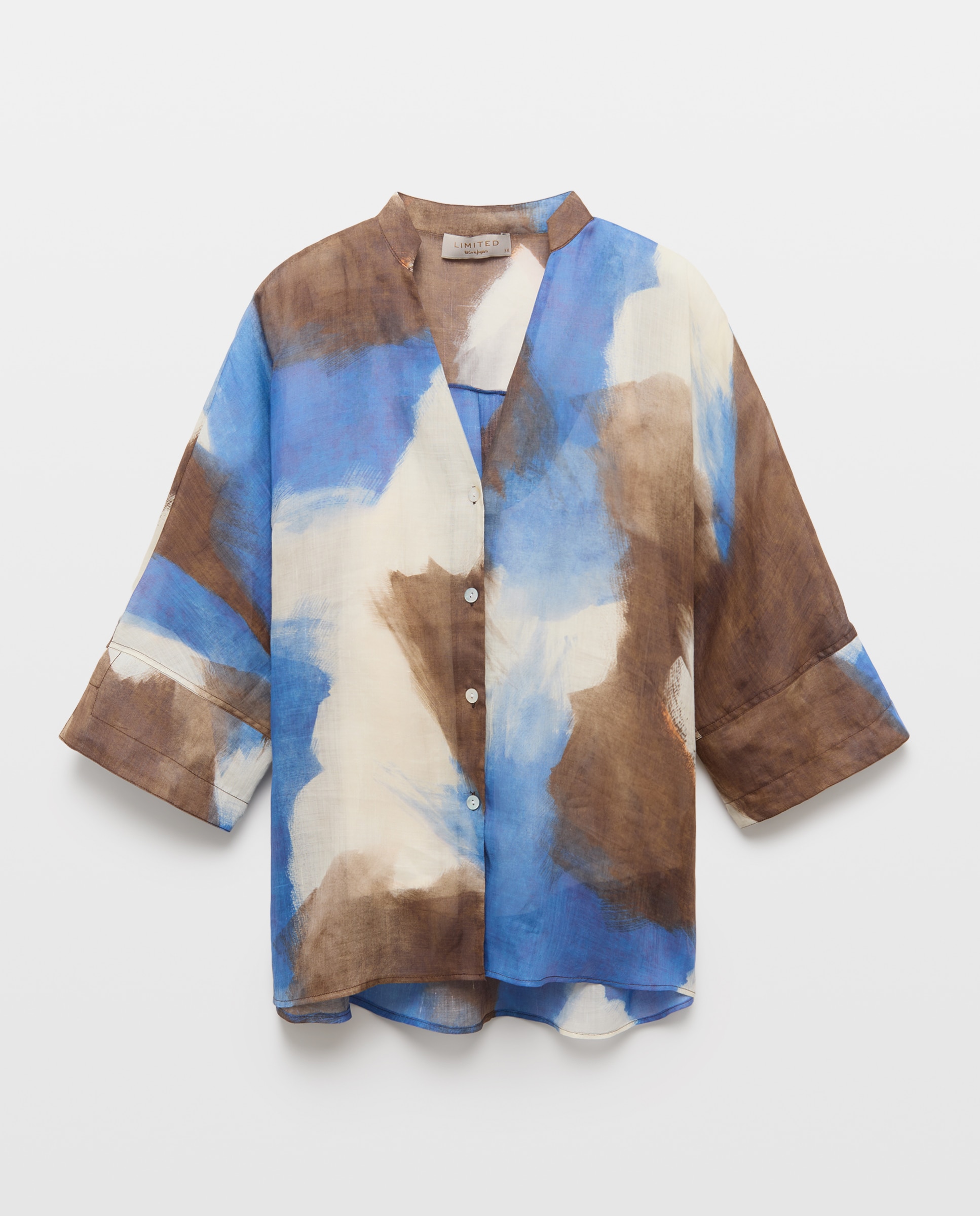 Blusa com Estampado Geométrico Azul-4