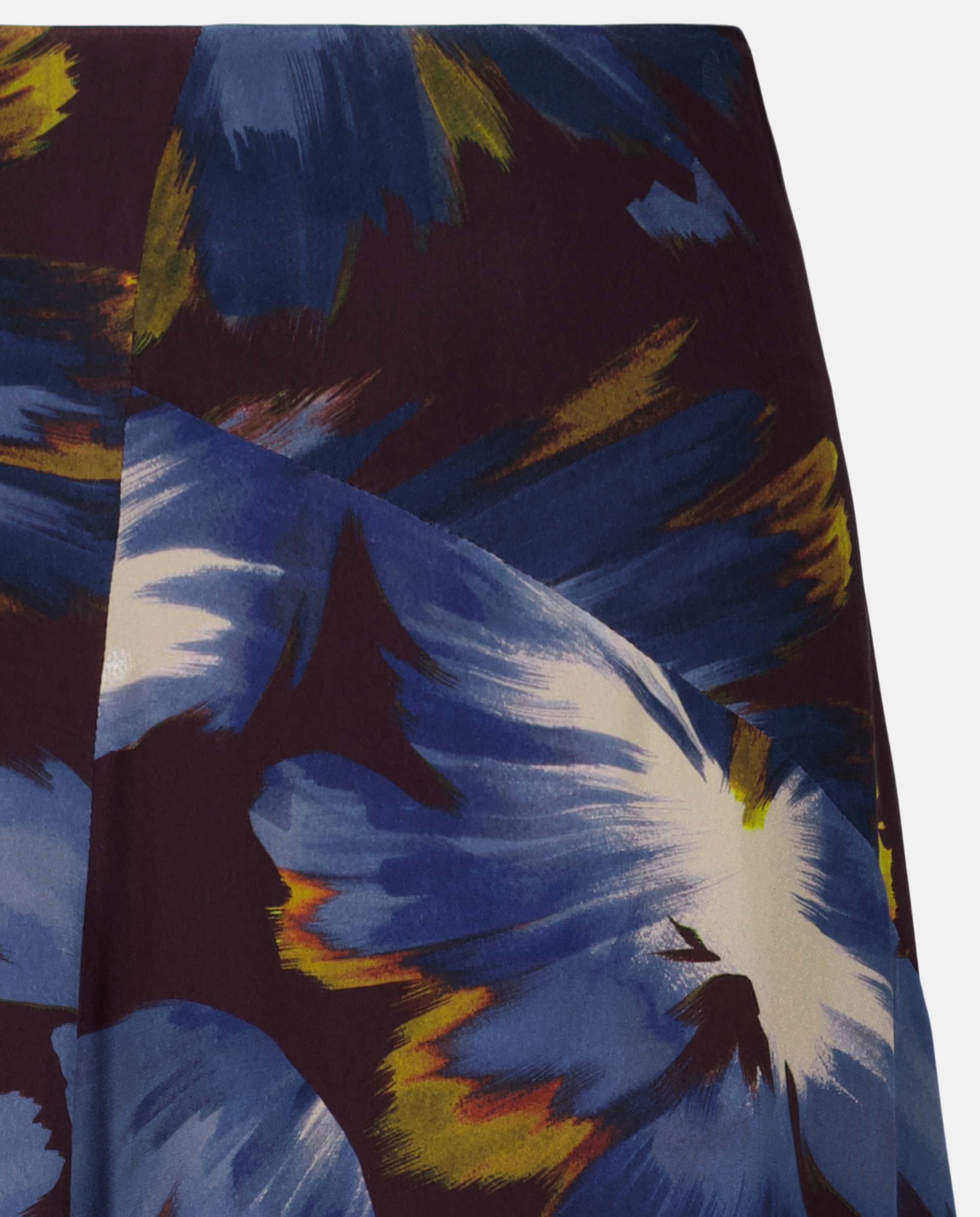 Saia midi acetinada Vermelho-5