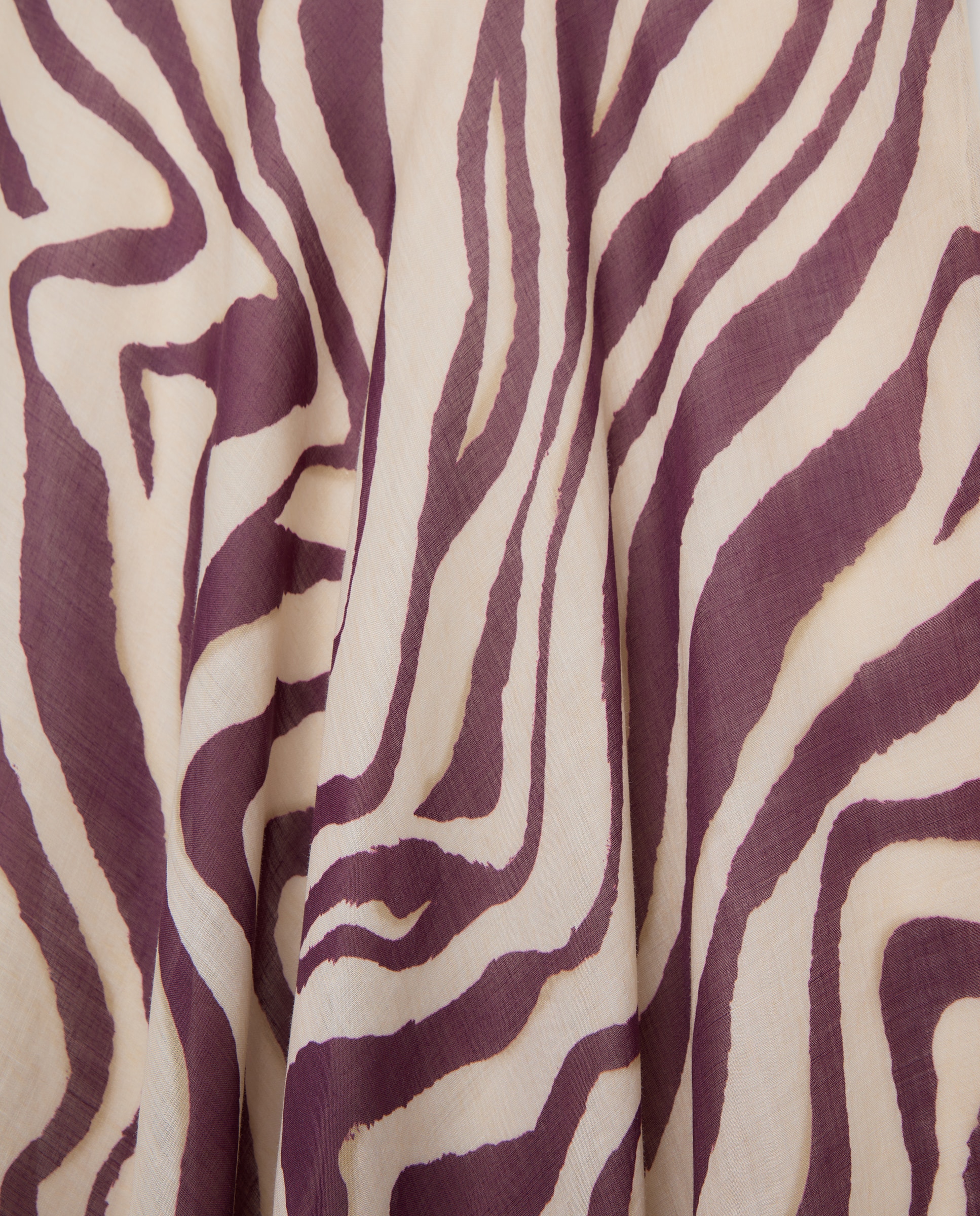 Saia midi com animal print Roxo-5