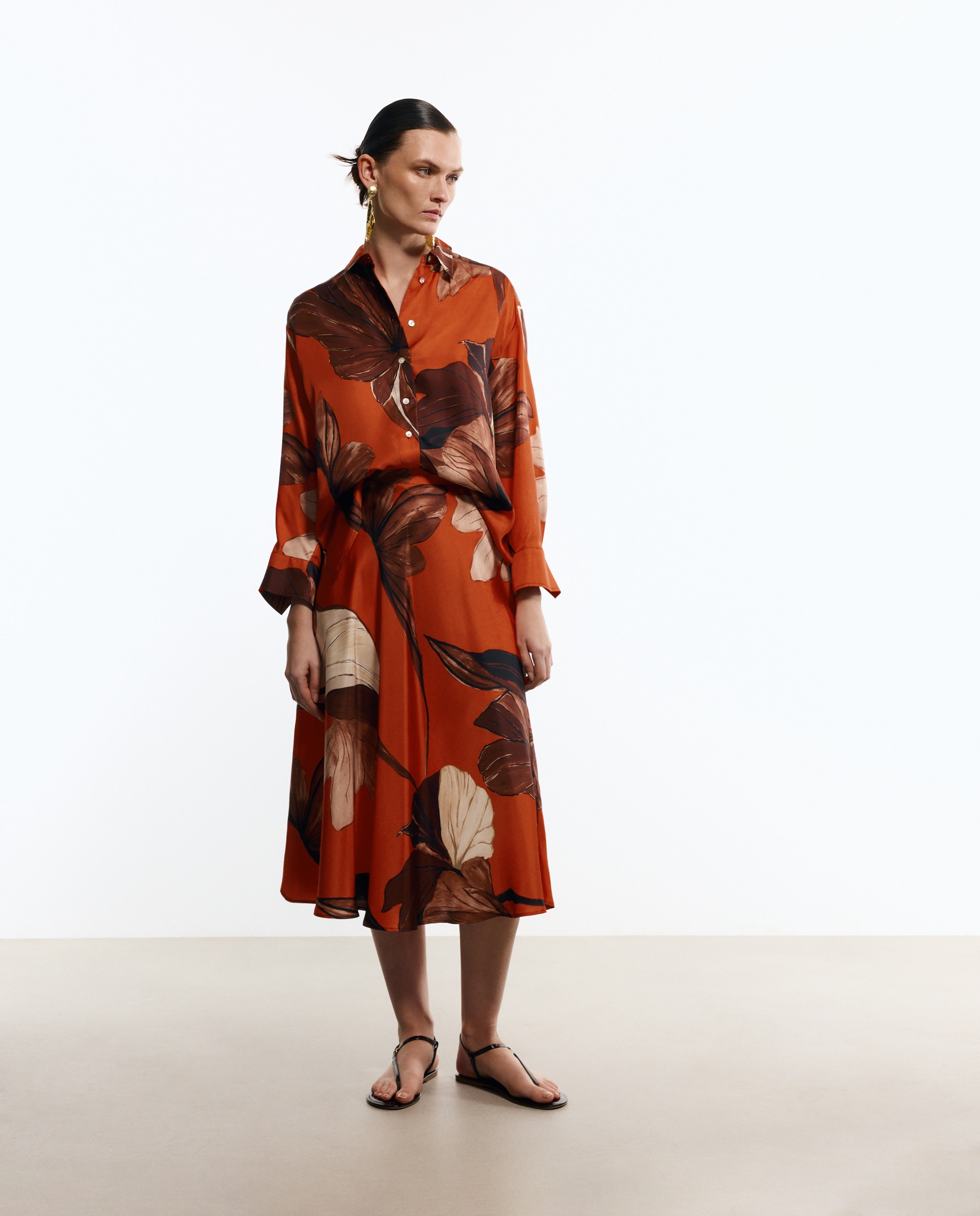 Imagem 0 de Saia Midi com Estampado Floral