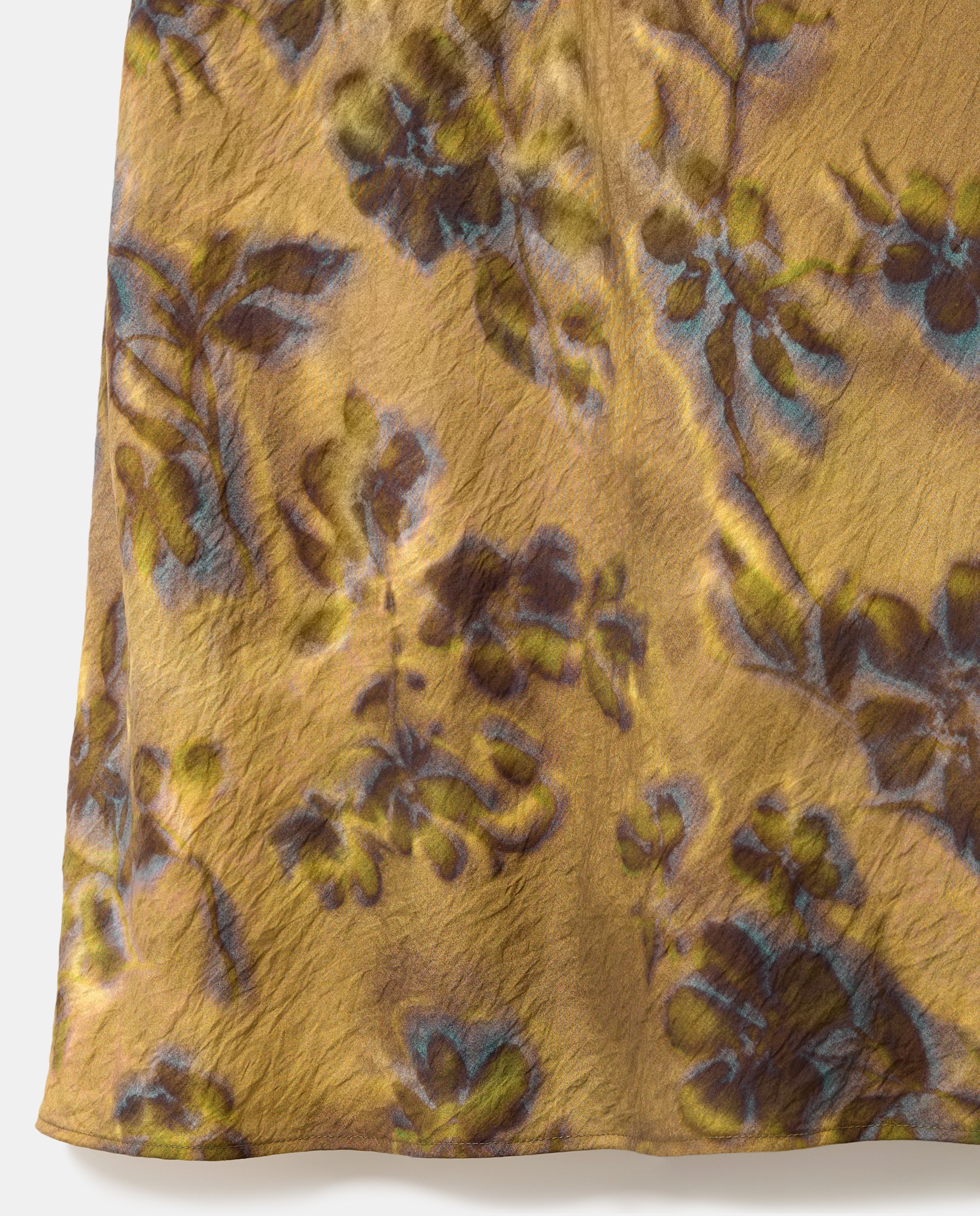 Saia com Estampado Floral Verde-2