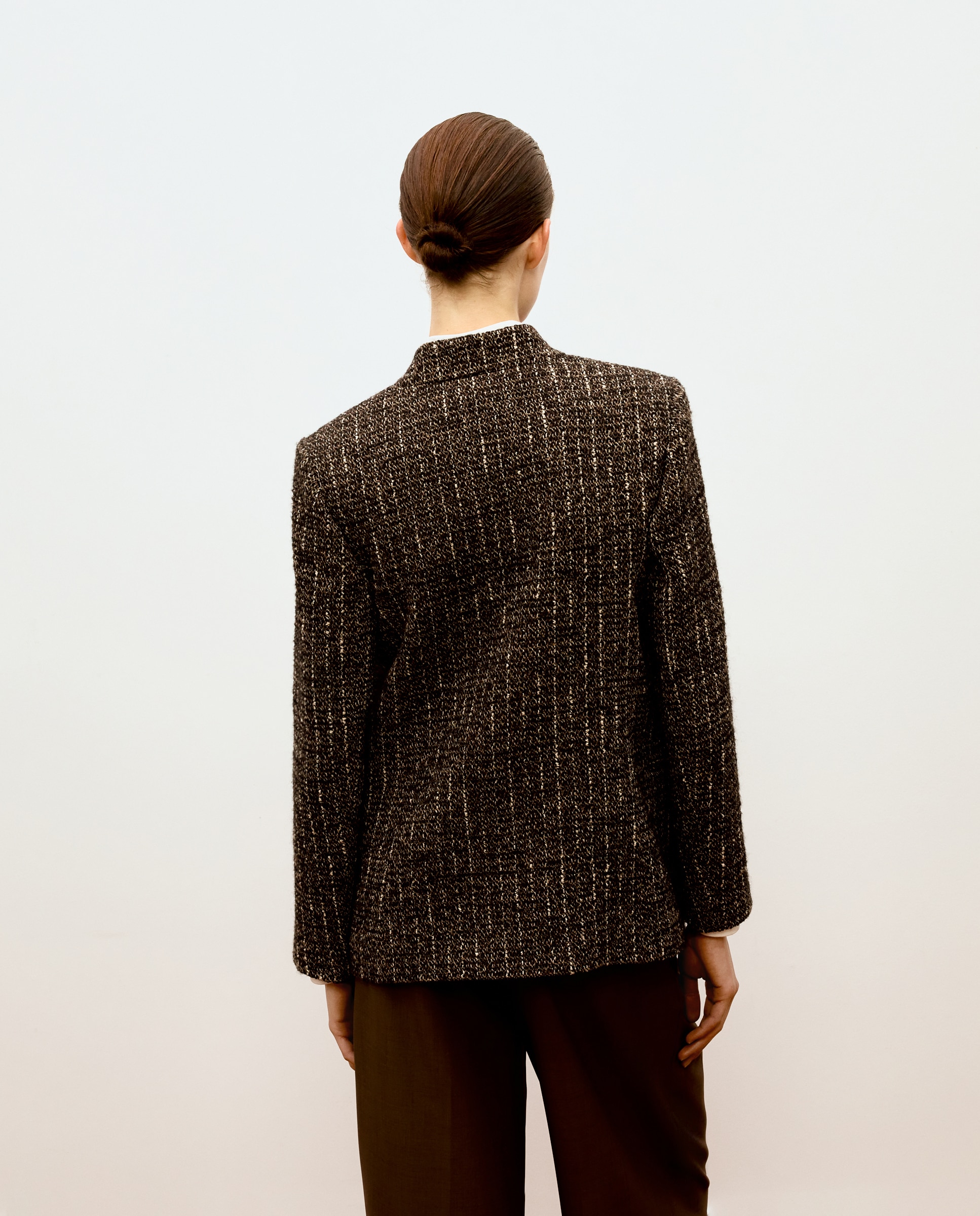 Blazer de mujer recta tweed - Woman Limited El Corte Inglés - Marrón Marrón-3