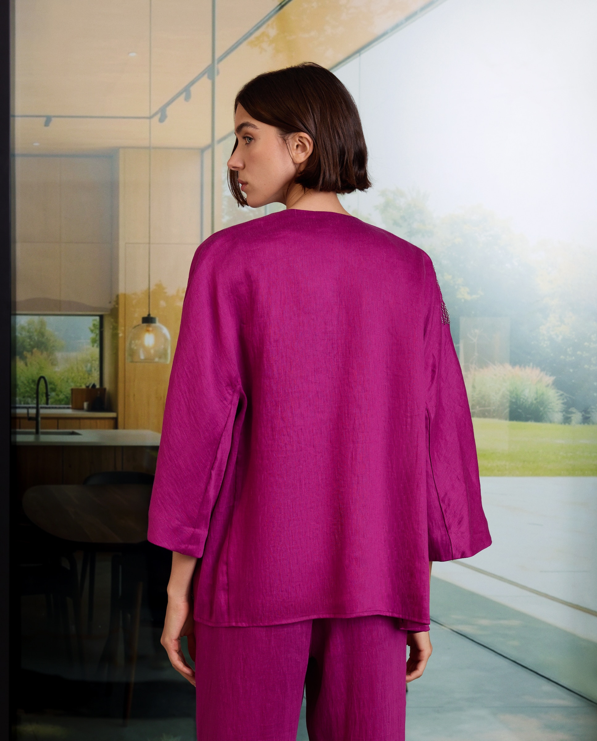 Kimono Enrugado e Bordado 200 Rosa-3