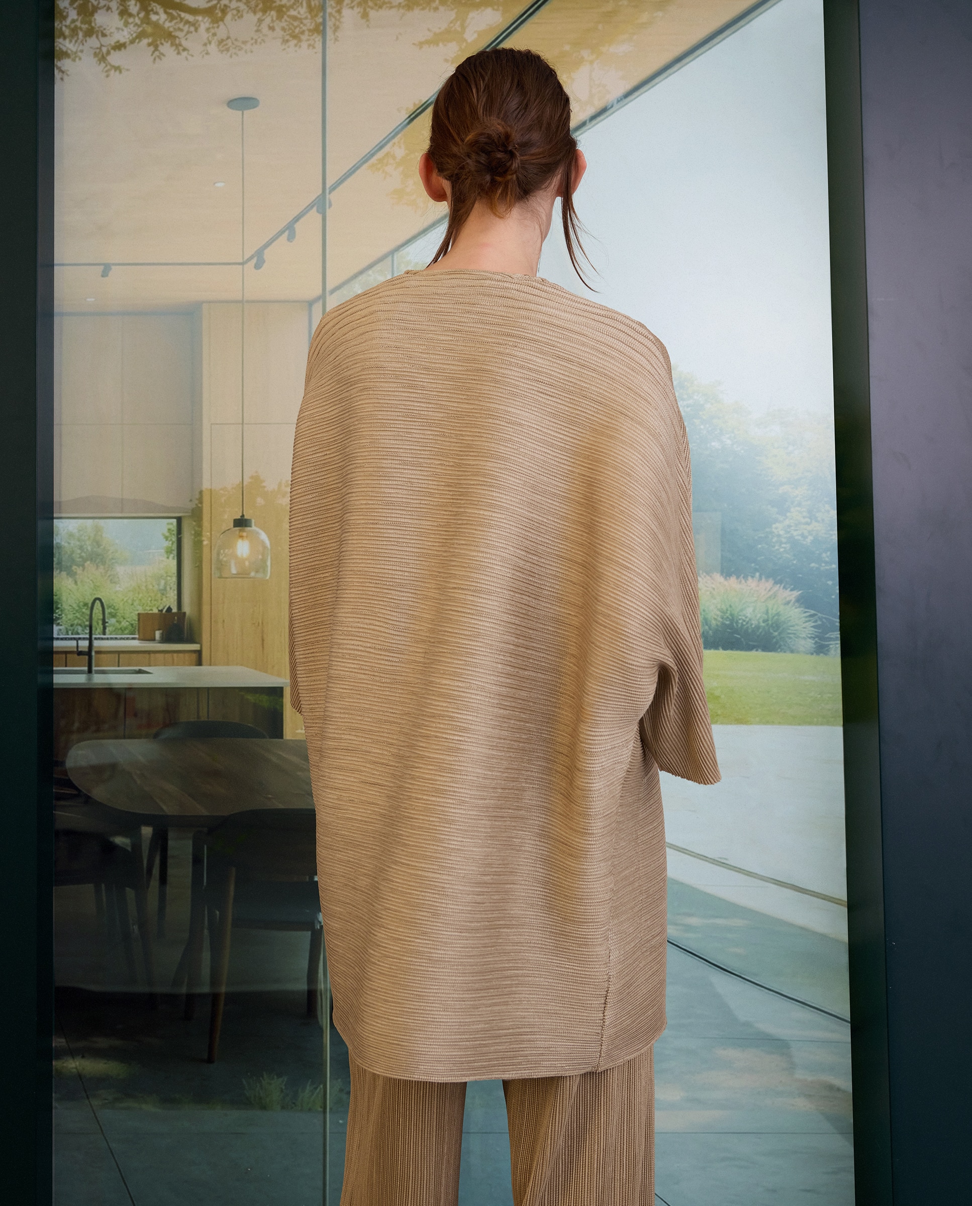 Kimono Plissado 390 Ouro-4